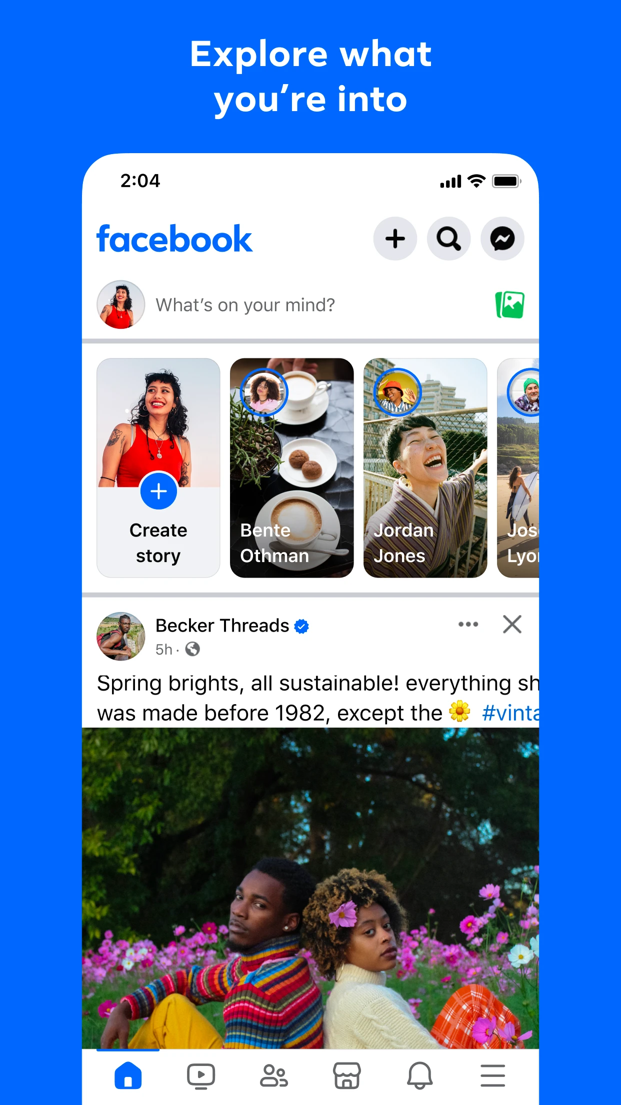 Facebook app store screenshot 1 — Social Networking (iOS)