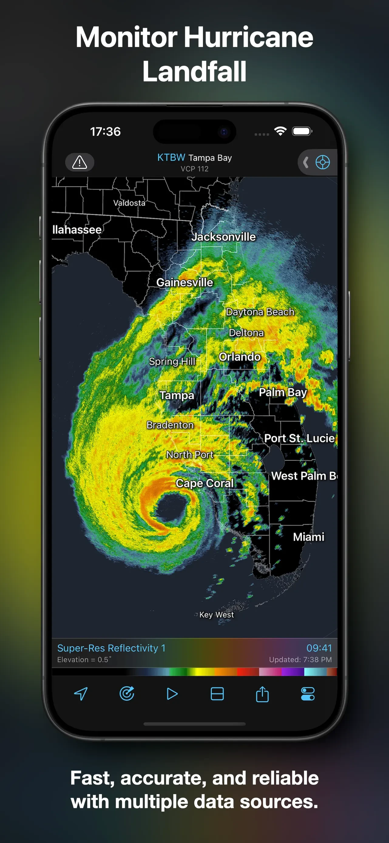 RadarScope app store screenshot 4 — Weather (iOS)