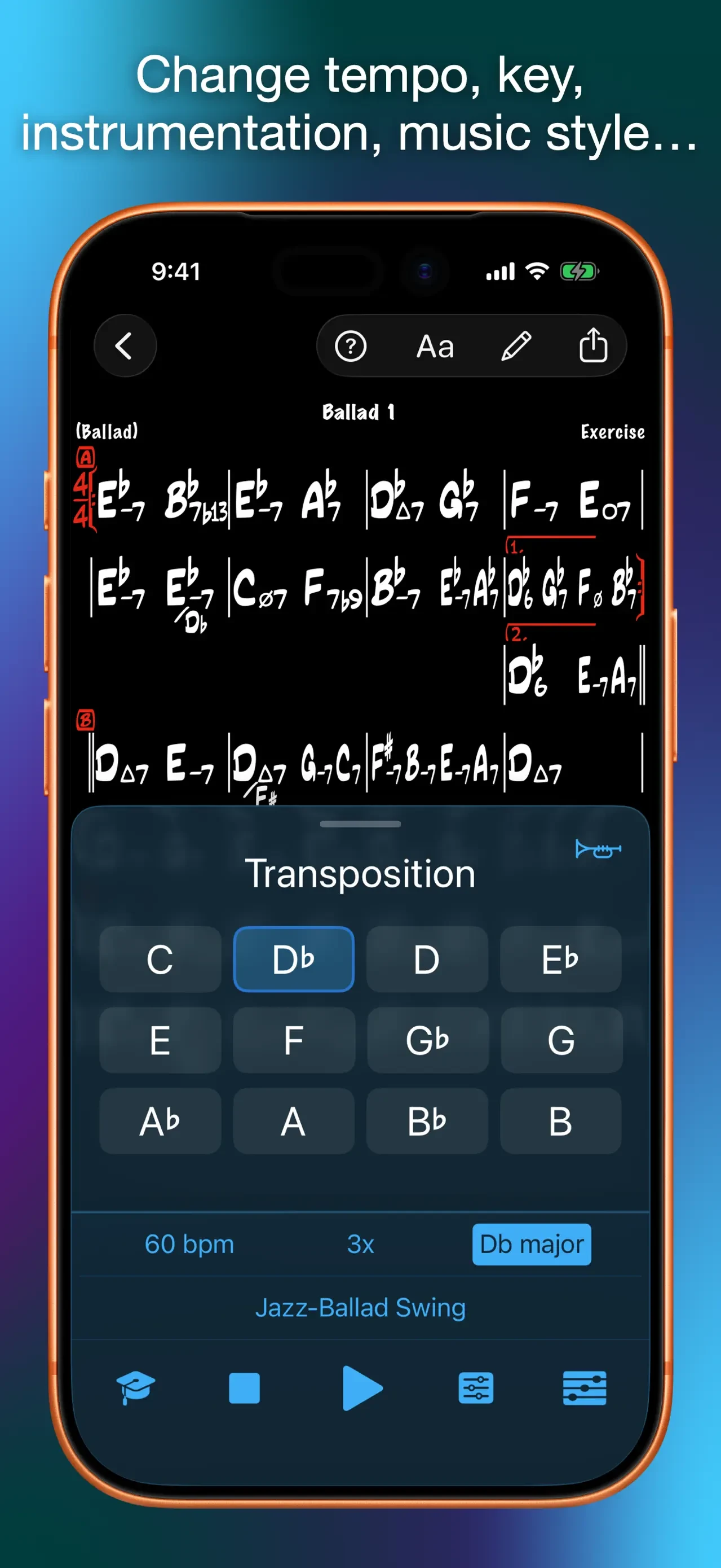 iReal Pro app store screenshot 2 — Music (iOS)
