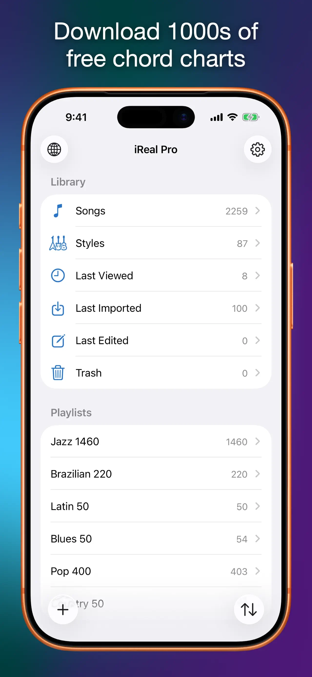 iReal Pro app store screenshot 3 — Music (iOS)