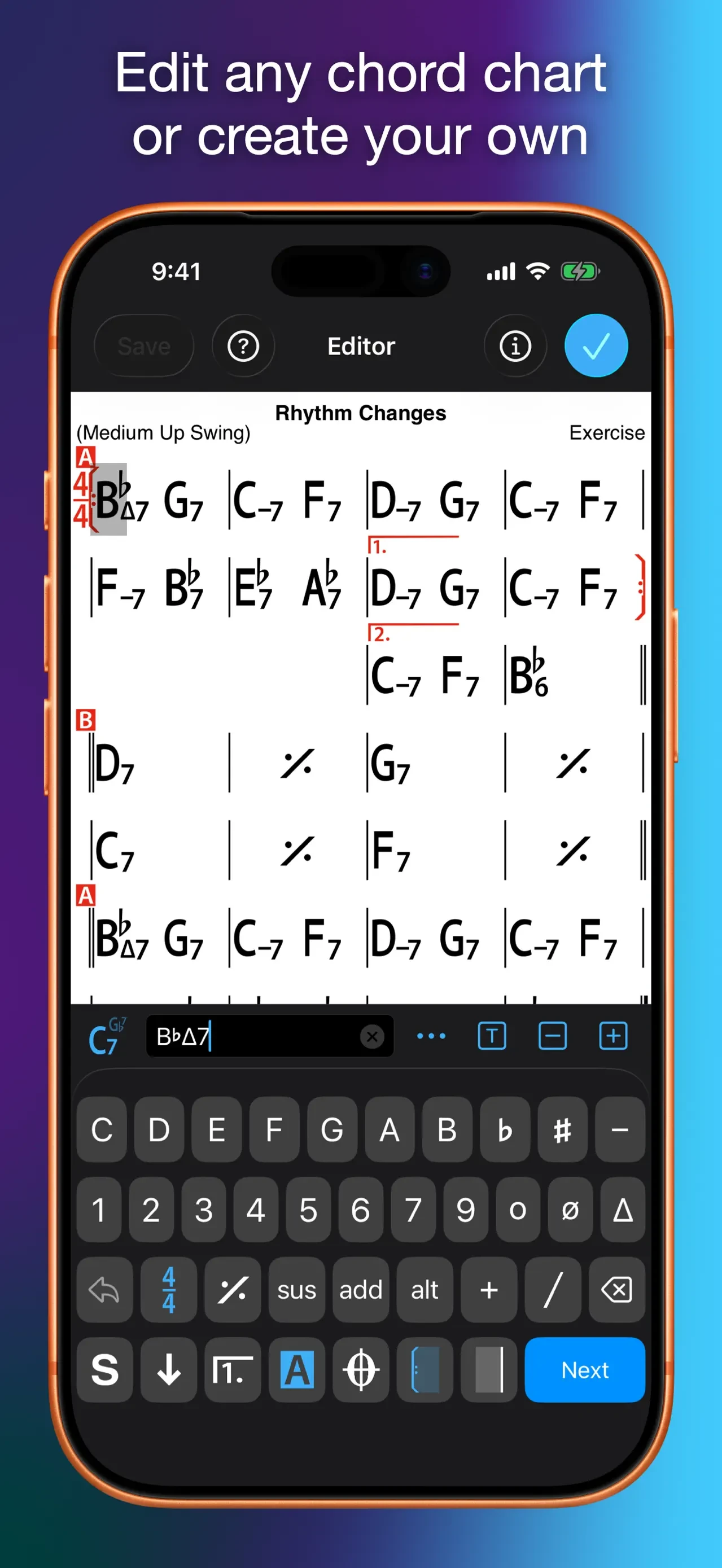 iReal Pro app store screenshot 4 — Music (iOS)