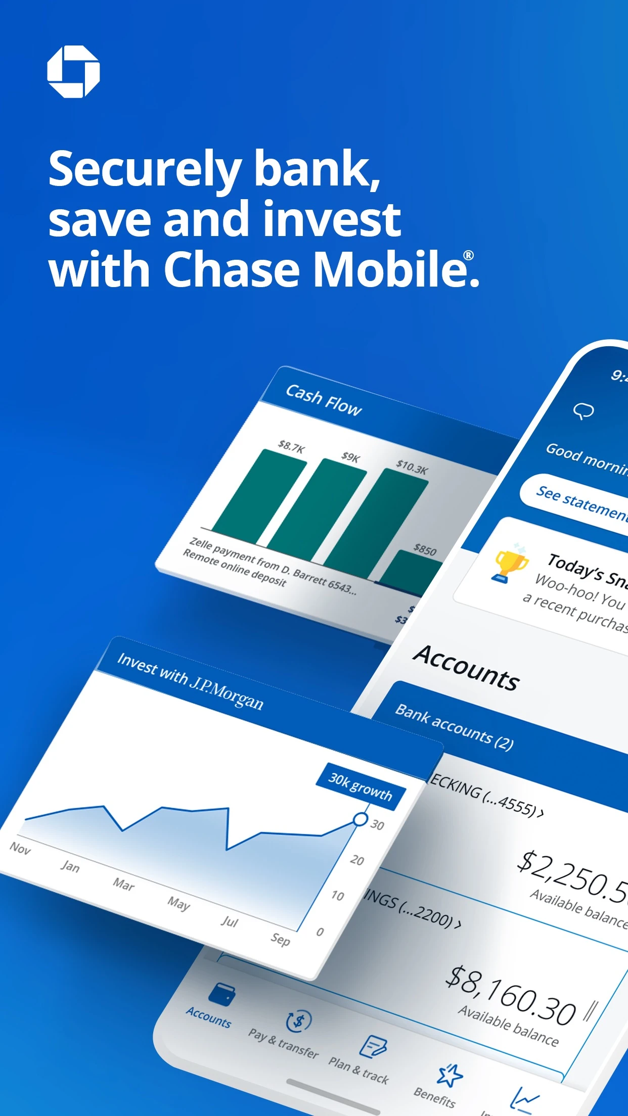 Chase Mobile®: Bank & Invest app store screenshot 1 — Finance (iOS)