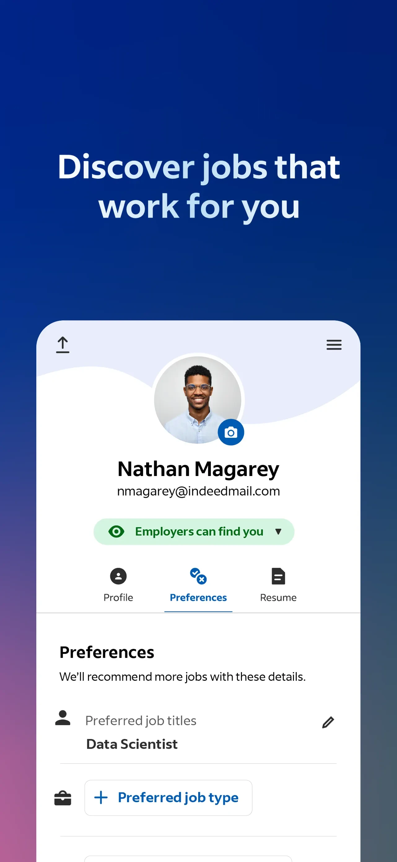 Indeed Job Search app store screenshot 1 — Business (iOS)