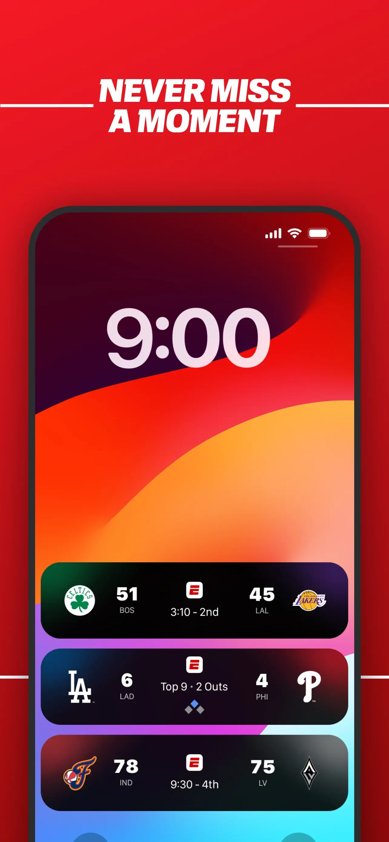 ESPN: Live Sports & Scores app store screenshot 10 — Sports (iOS)
