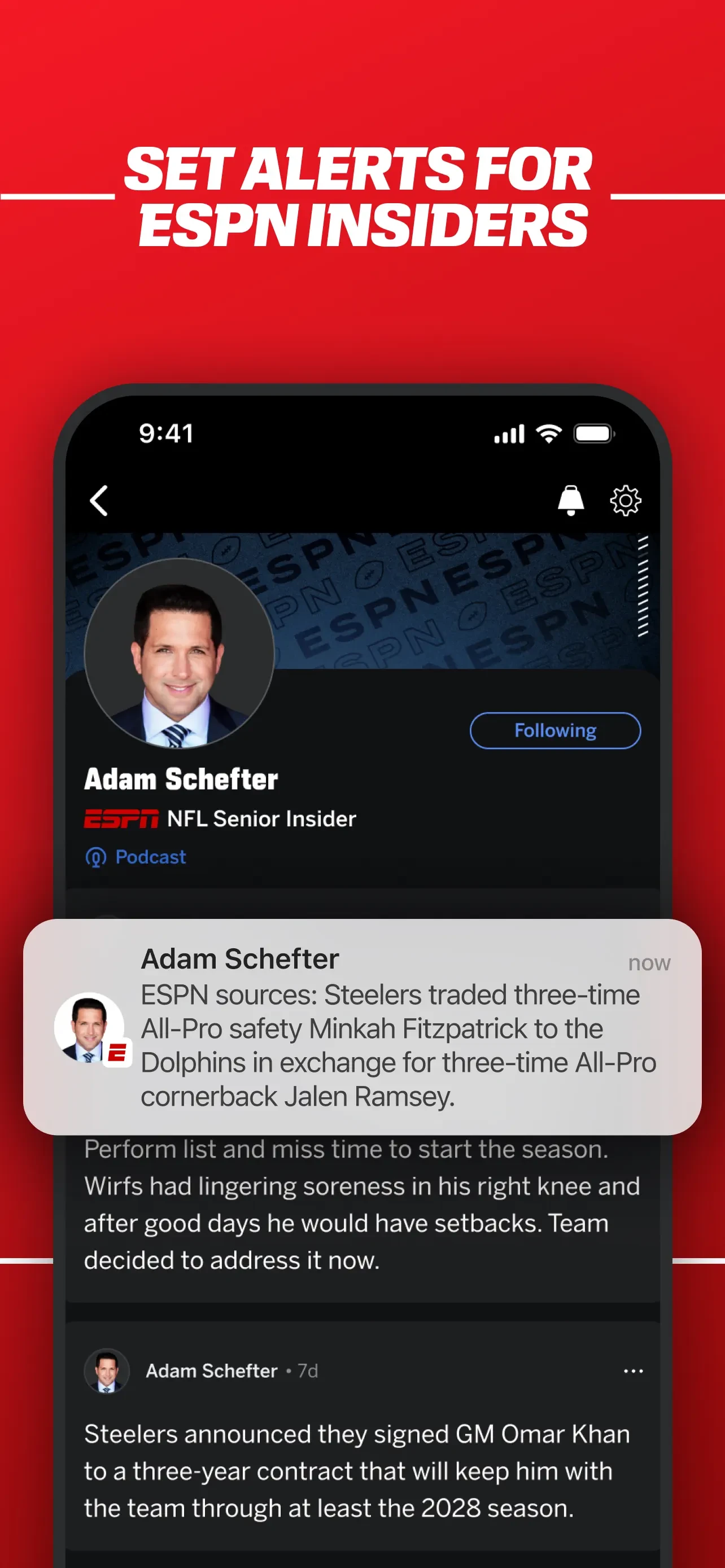 ESPN: Live Sports & Scores app store screenshot 9 — Sports (iOS)