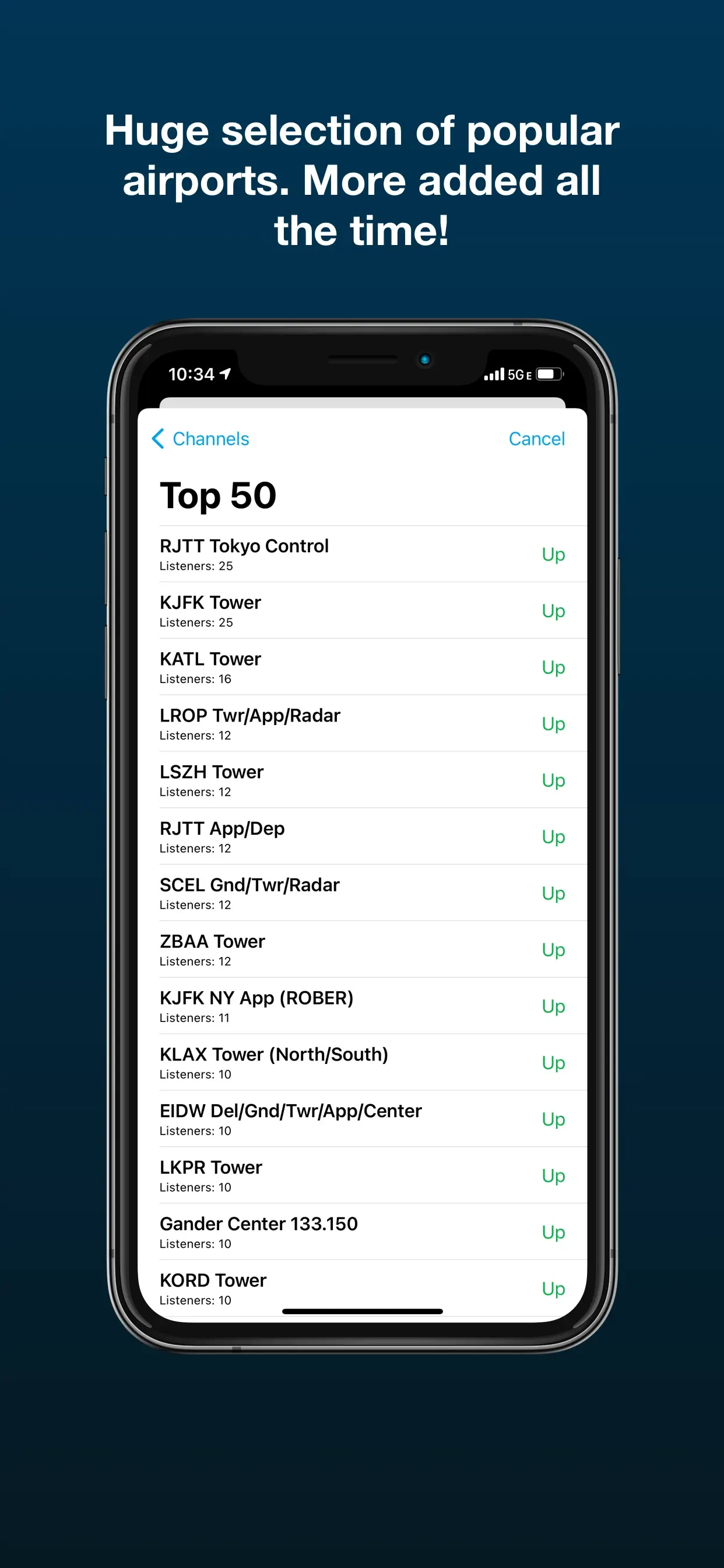 LiveATC Air Radio app store screenshot 3 — Travel (iOS)