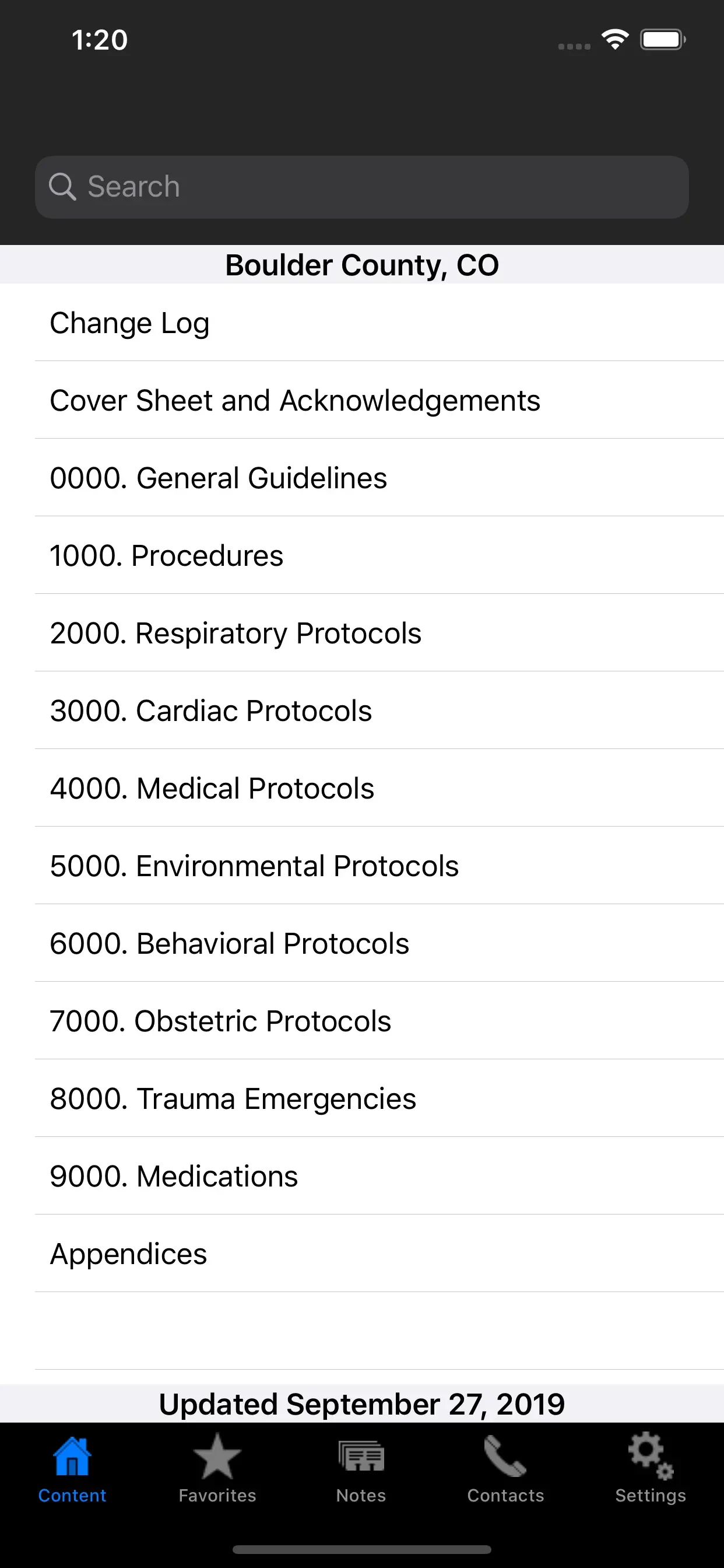 Paramedic Protocol Provider app store screenshot 1 — Unknown (iOS)