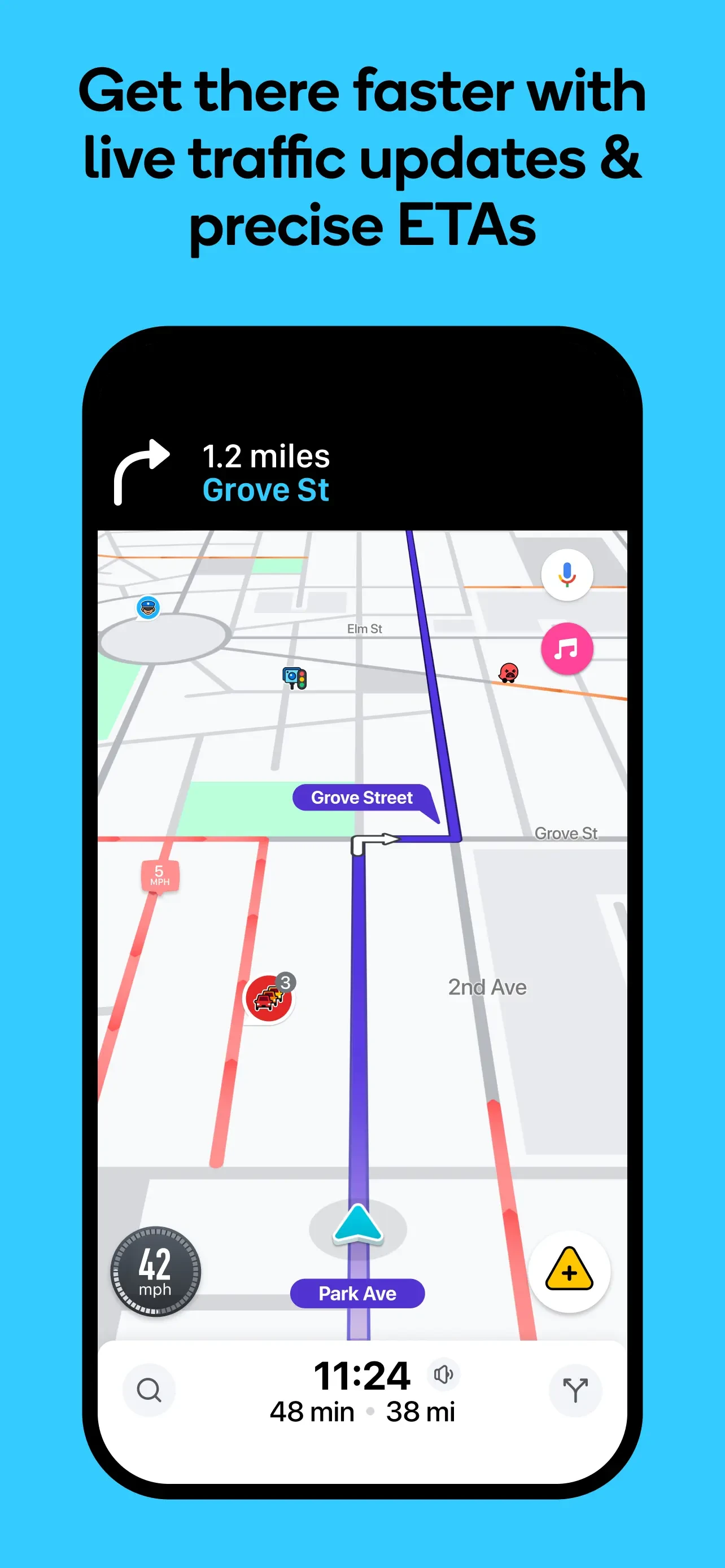 Waze Navigation & Live Traffic app store screenshot 1 — Unknown (iOS)