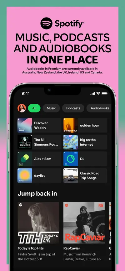 Spotify: Music and Podcasts app store screenshot 1 — Music (iOS)