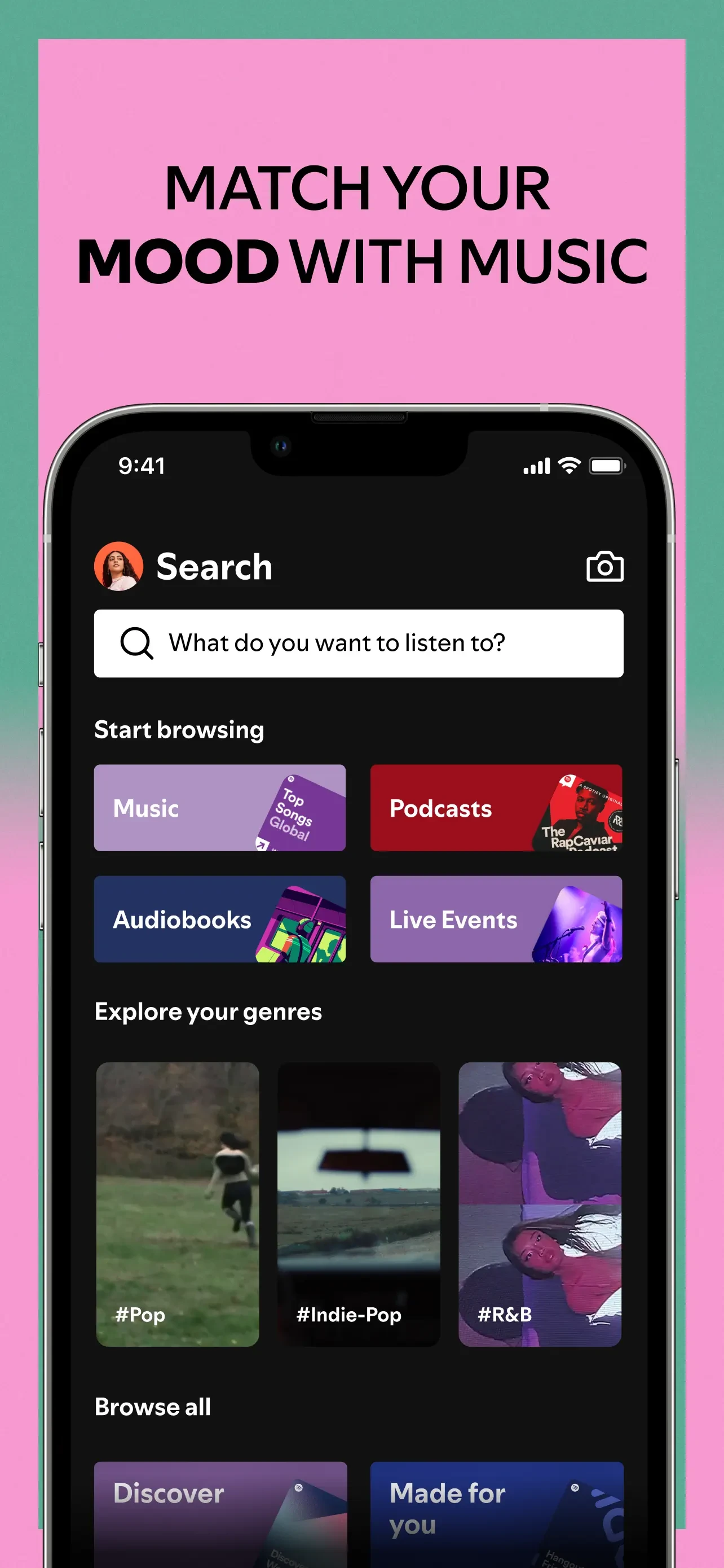 Spotify: Music and Podcasts app store screenshot 7 — Music (iOS)