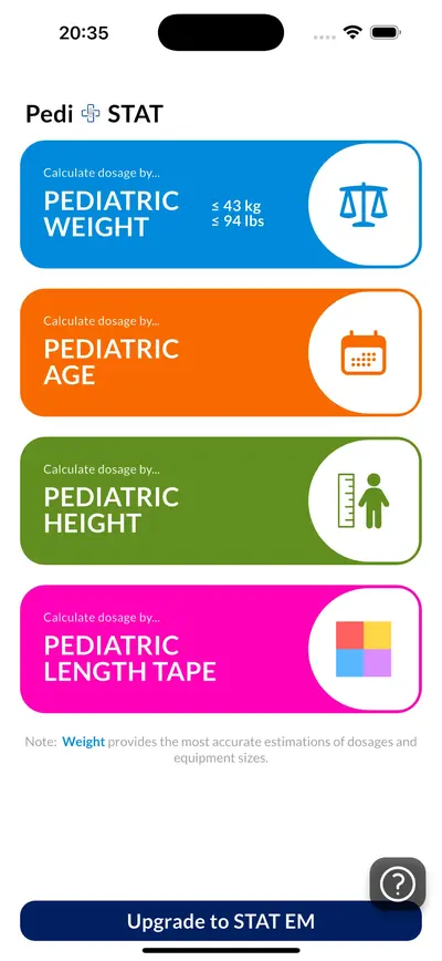 Pedi STAT app store screenshot 1 — Medical (iOS)