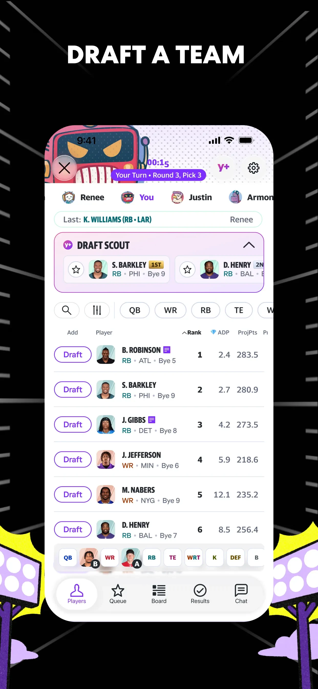 Yahoo Fantasy Sports: NFL, MLB app store screenshot 1 — Unknown (iOS)