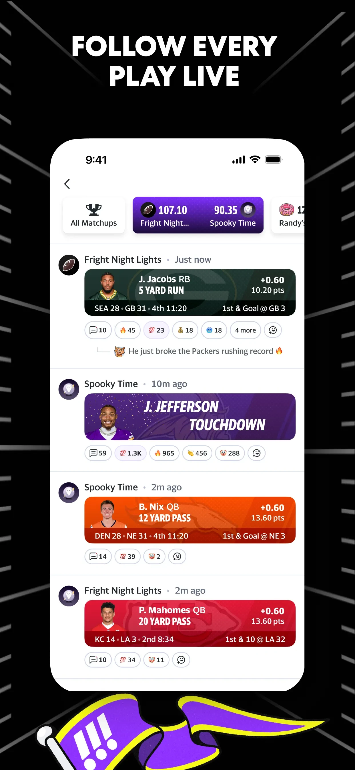 Yahoo Fantasy Sports: NFL, MLB app store screenshot 5 — Unknown (iOS)