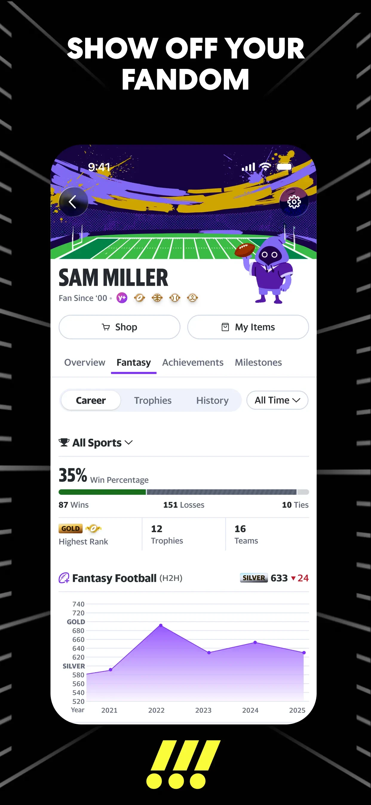 Yahoo Fantasy Sports: NFL, MLB app store screenshot 9 — Unknown (iOS)