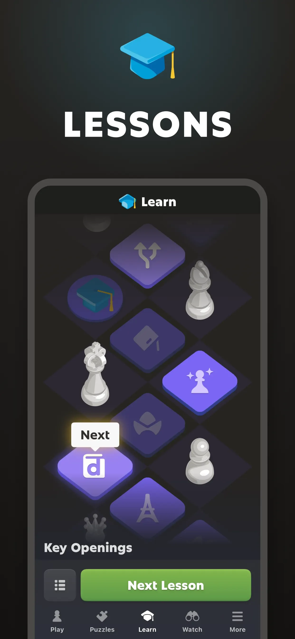 Chess.com - Play and Learn app store screenshot 4 — Games (iOS)