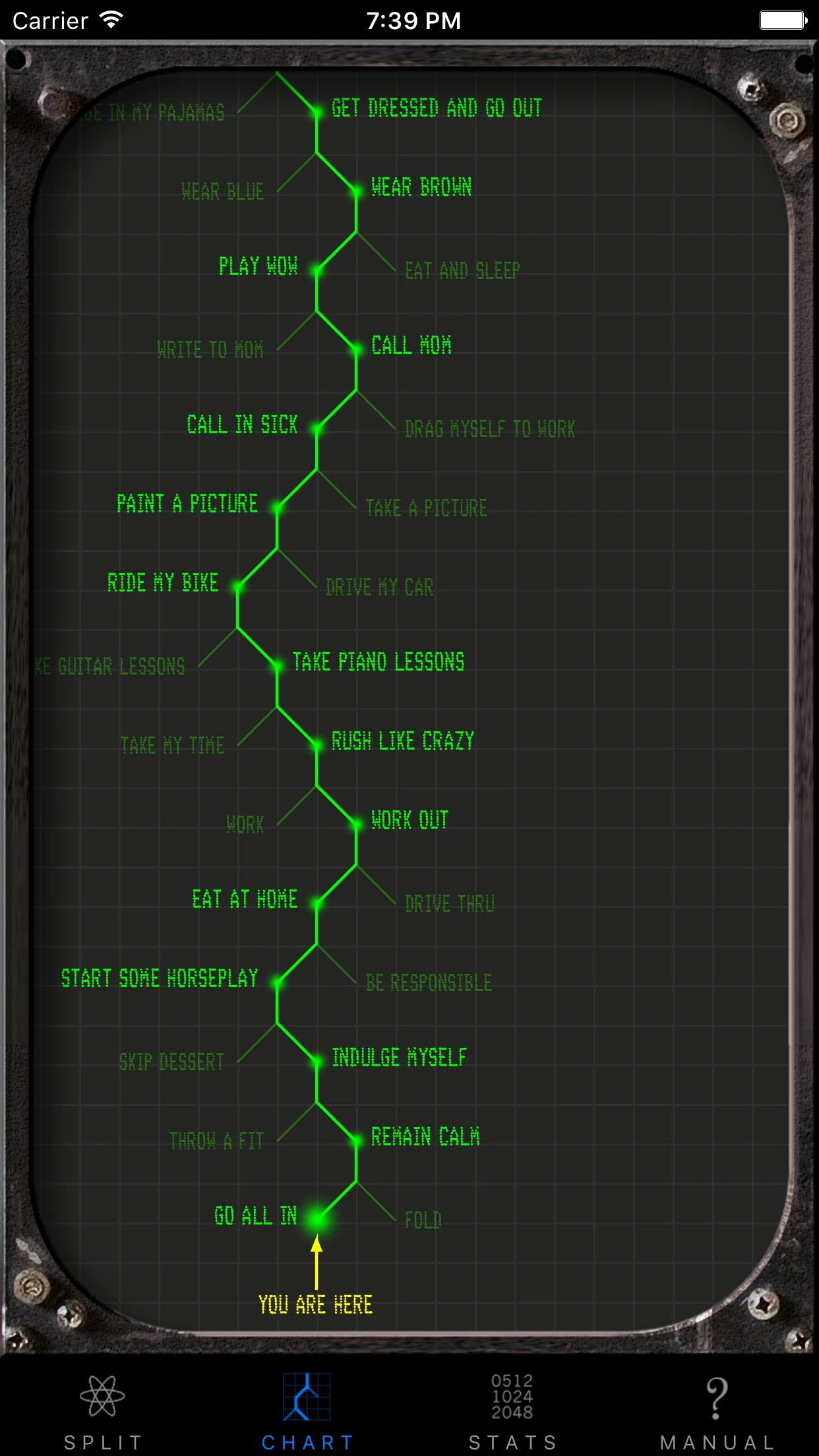 Universe Splitter app store screenshot 2 — Entertainment (iOS)