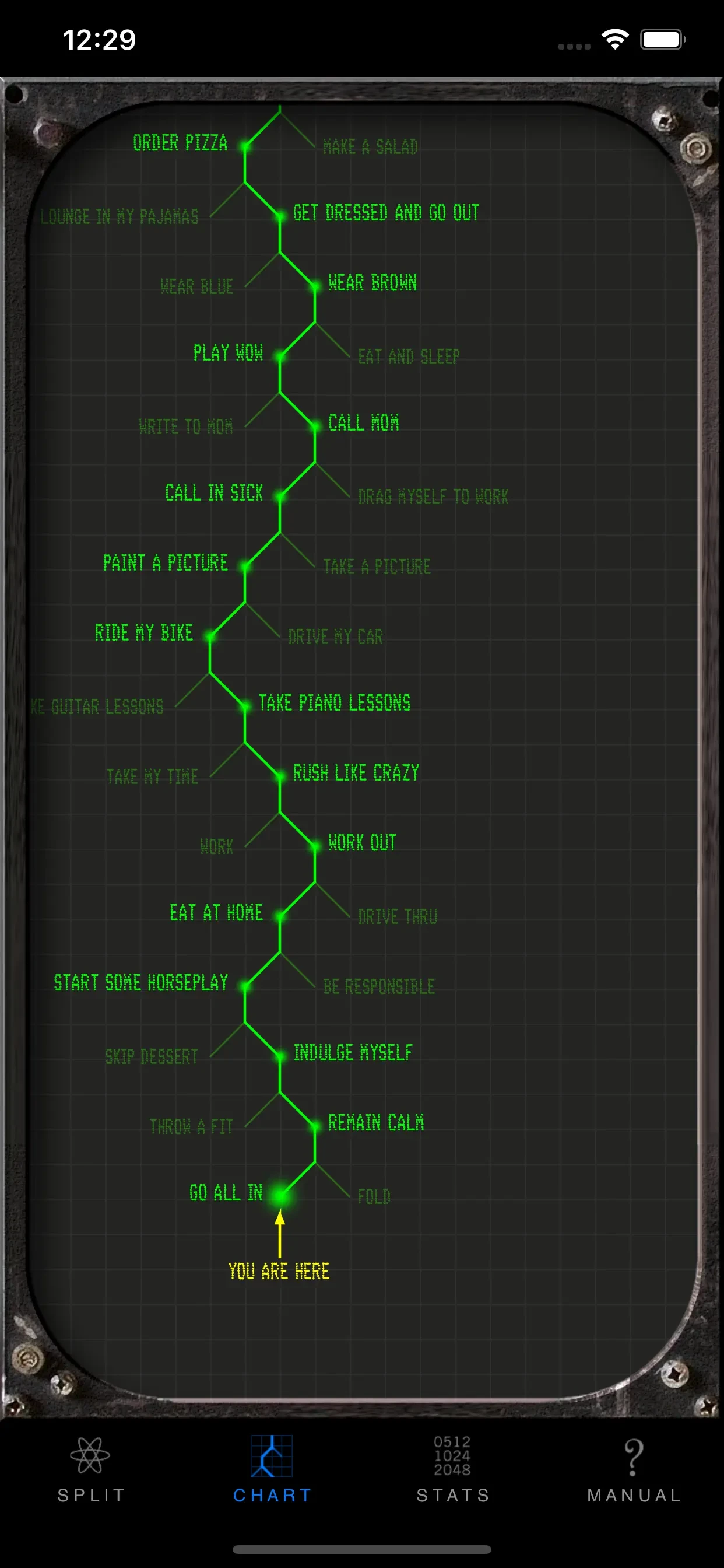Universe Splitter app store screenshot 2 — Entertainment (iOS)