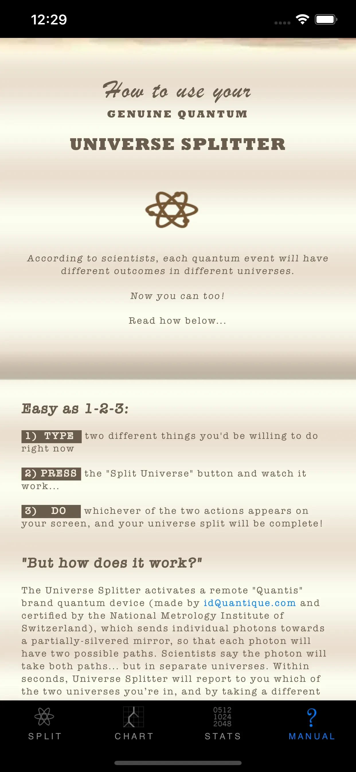 Universe Splitter app store screenshot 4 — Entertainment (iOS)