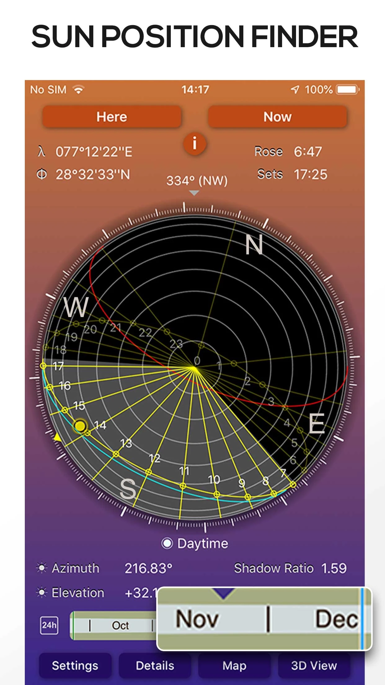 Sun Seeker - Sunlight Tracker app store screenshot 3 — Navigation (iOS)