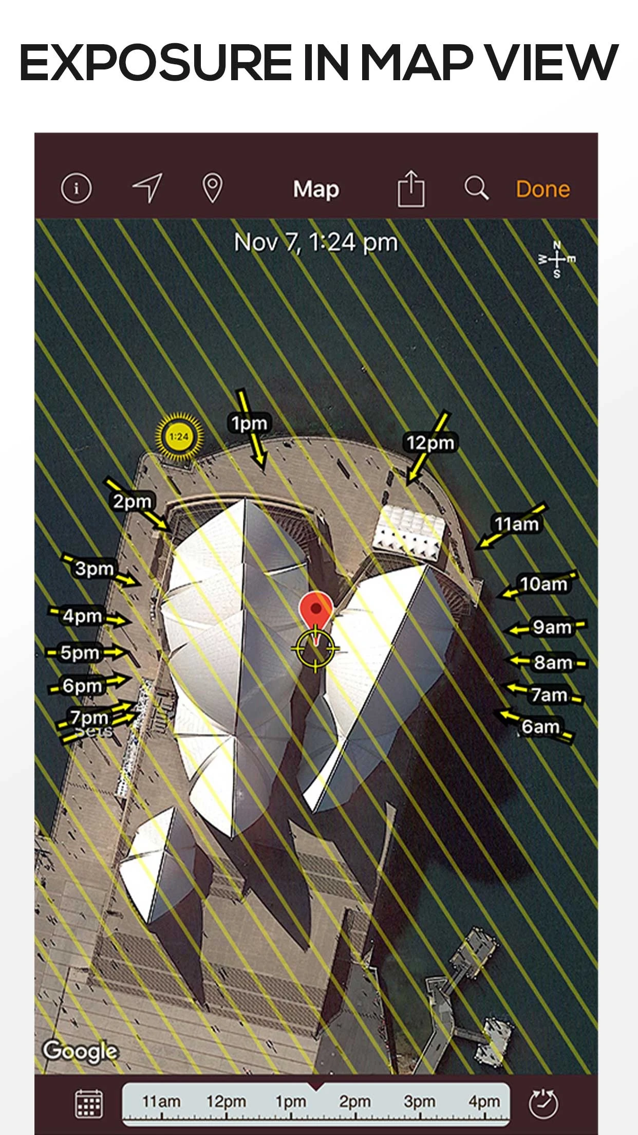 Sun Seeker - Sunlight Tracker app store screenshot 4 — Navigation (iOS)