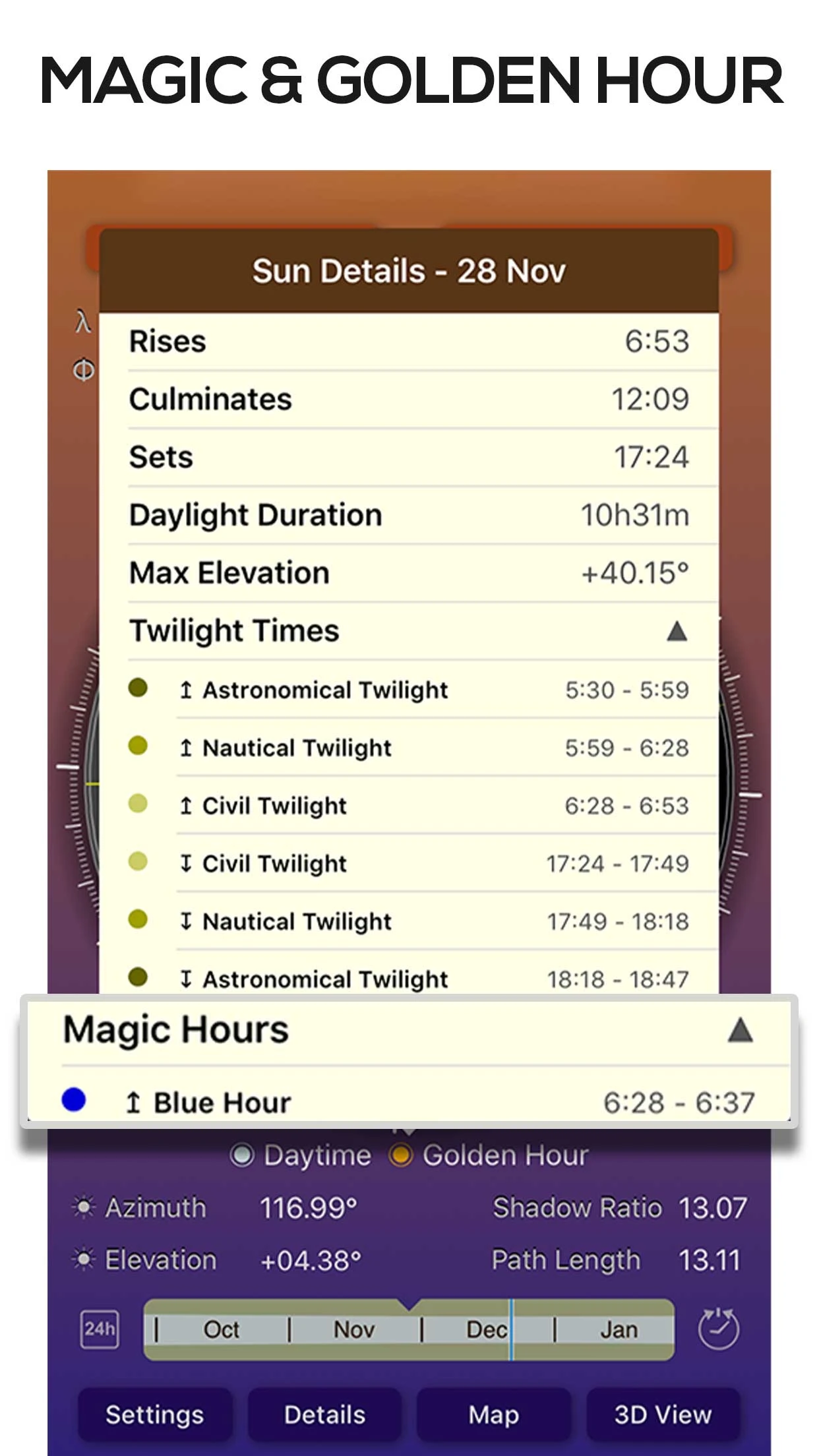 Sun Seeker - Sunlight Tracker app store screenshot 5 — Navigation (iOS)