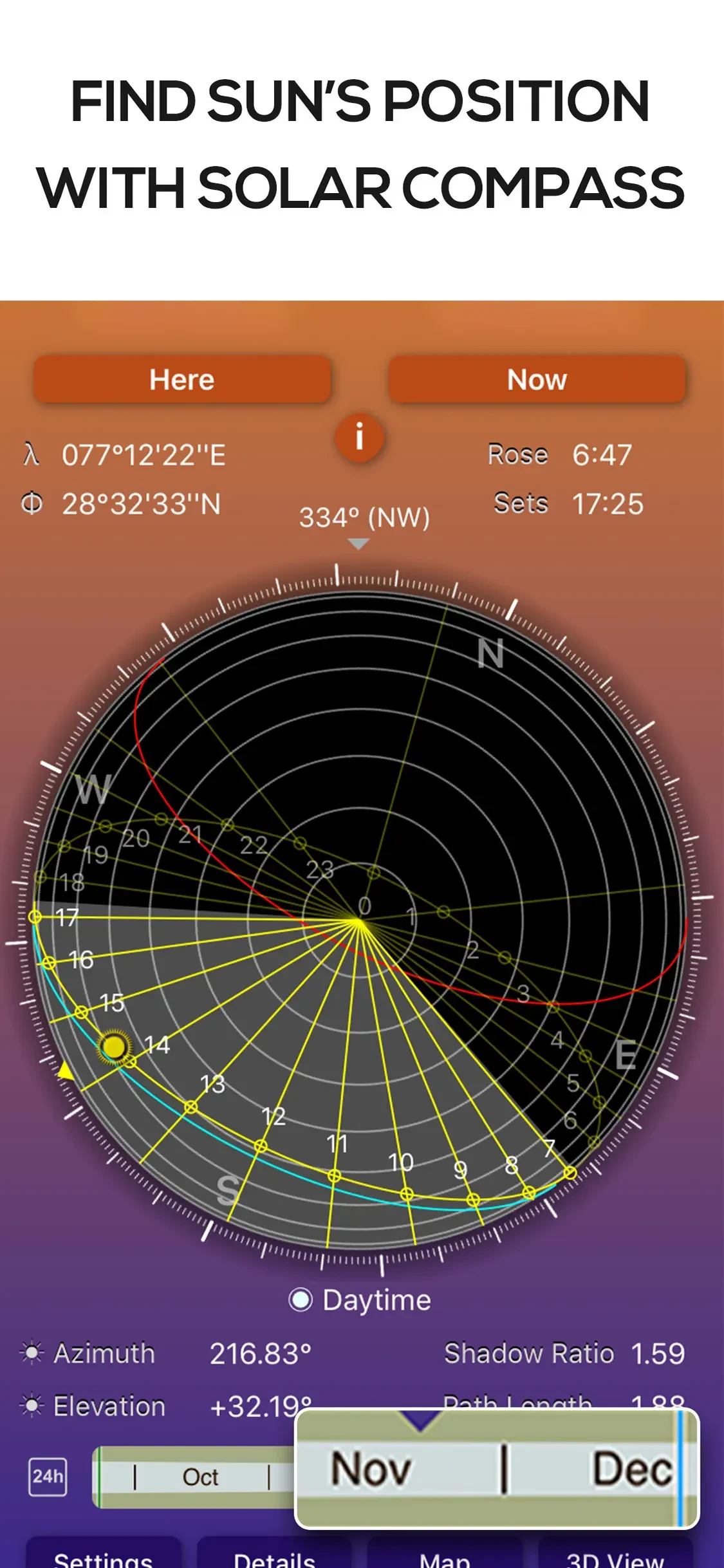 Sun Seeker - Sunlight Tracker app store screenshot 2 — Navigation (iOS)