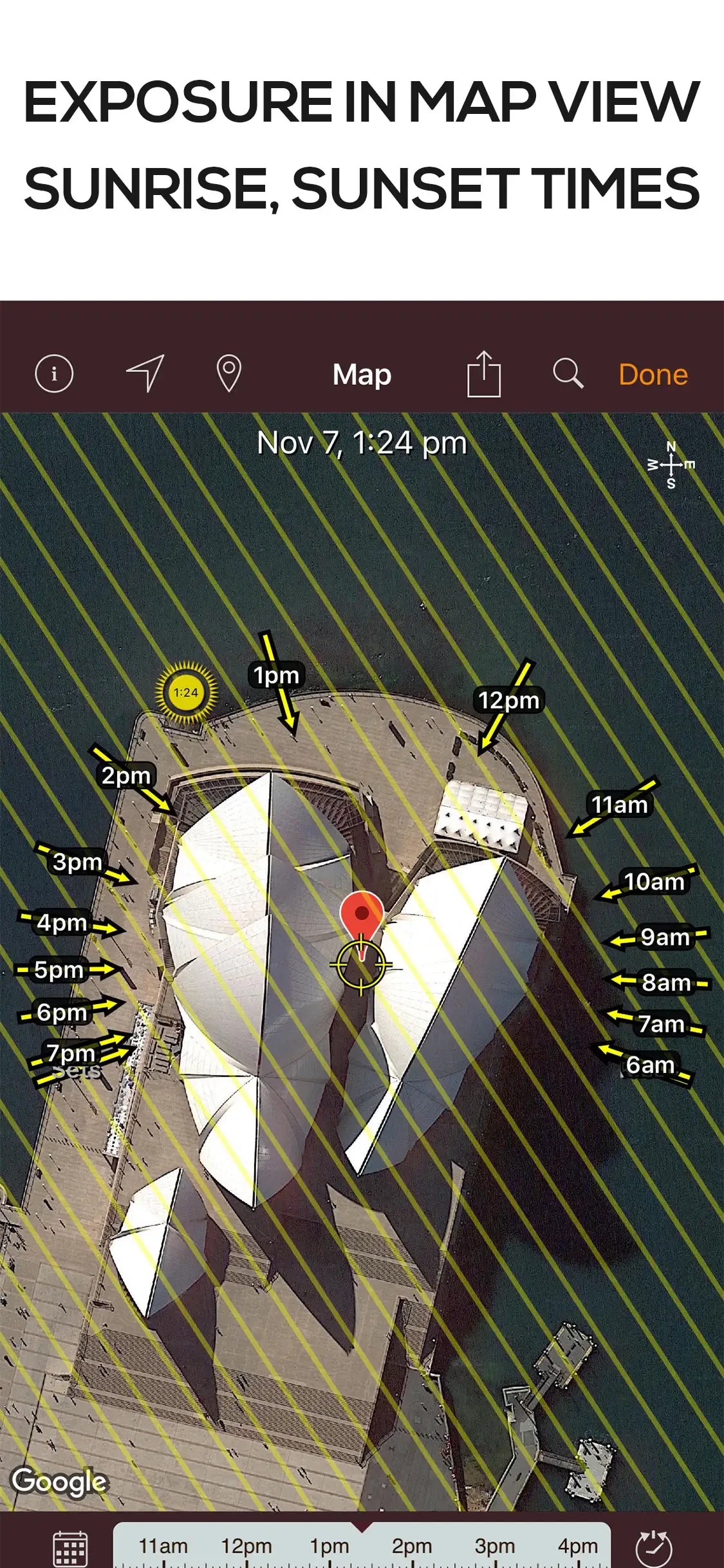 Sun Seeker - Sunlight Tracker app store screenshot 3 — Navigation (iOS)