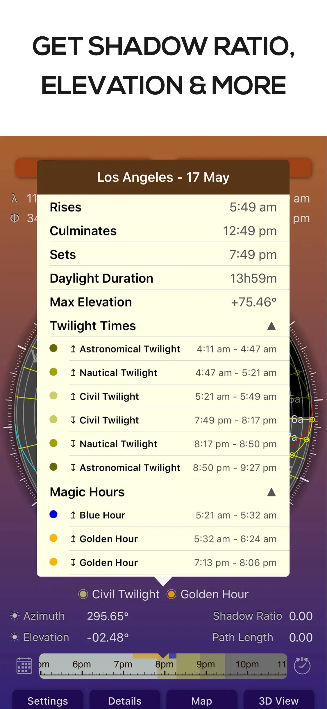 Sun Seeker - Sunlight Tracker app store screenshot 5 — Navigation (iOS)