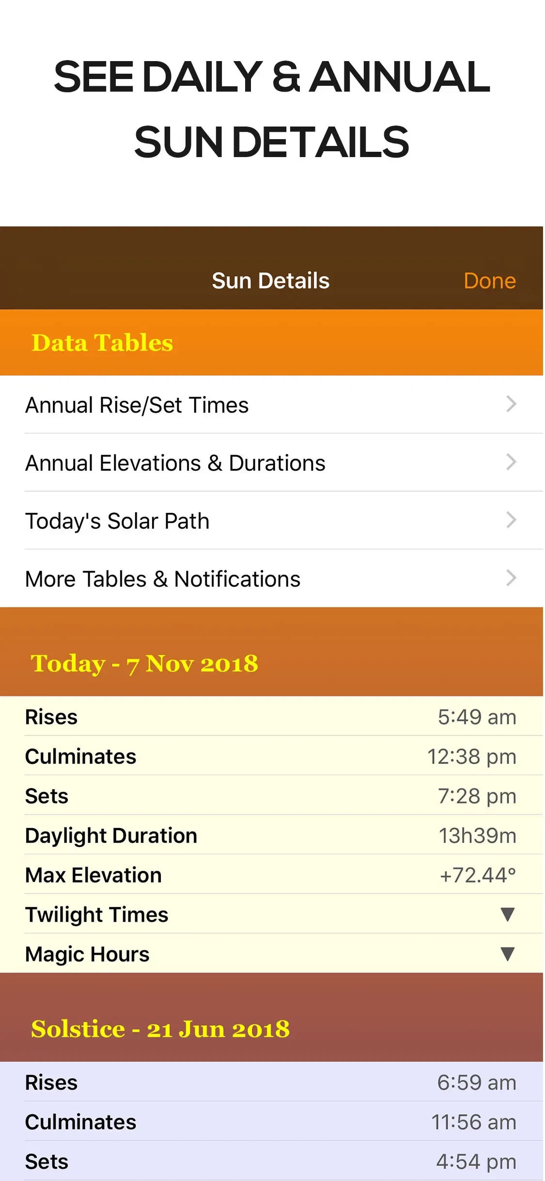 Sun Seeker - Sunlight Tracker app store screenshot 7 — Navigation (iOS)