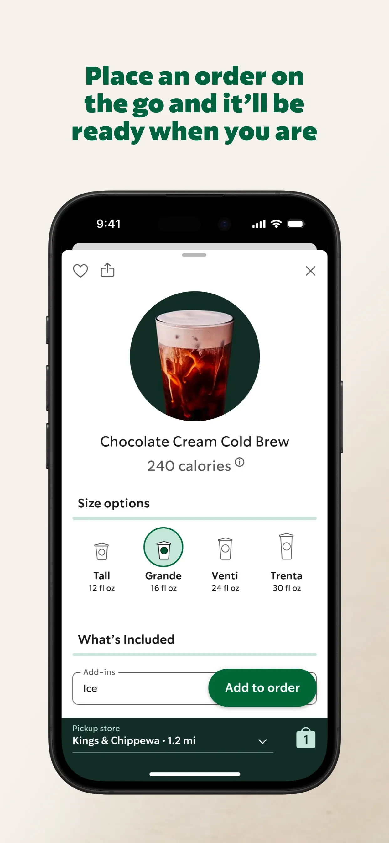 Starbucks app store screenshot 2 — Unknown (iOS)