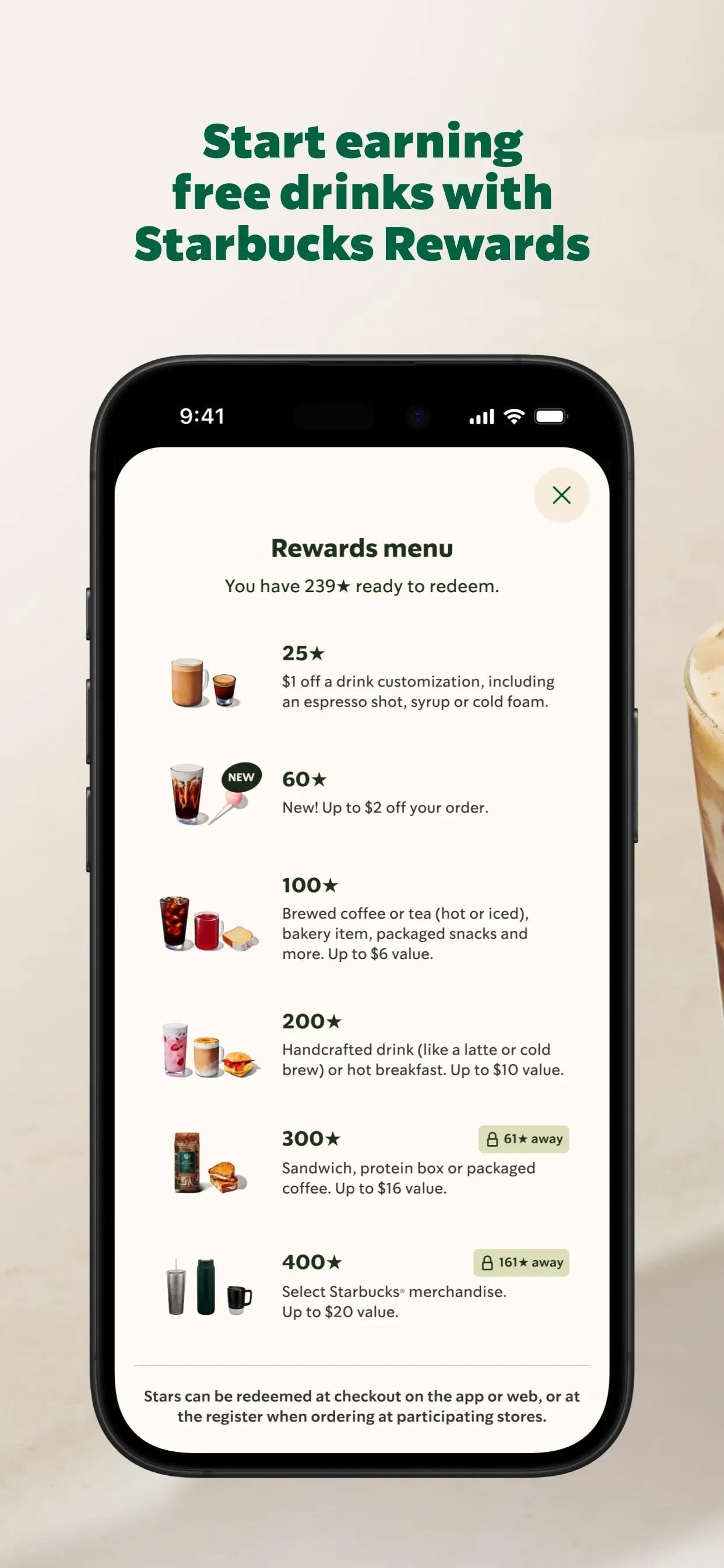 Starbucks app store screenshot 3 — Unknown (iOS)