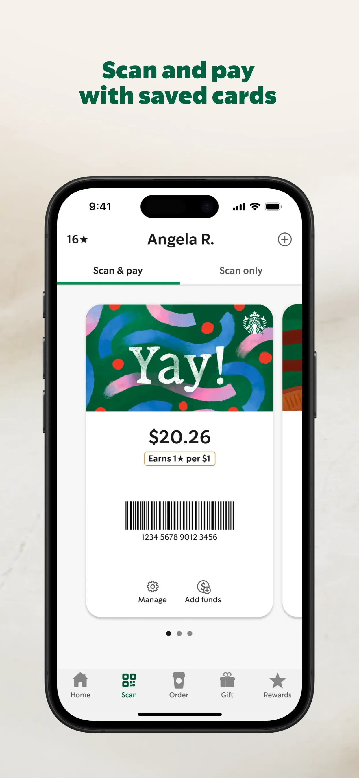 Starbucks app store screenshot 5 — Unknown (iOS)