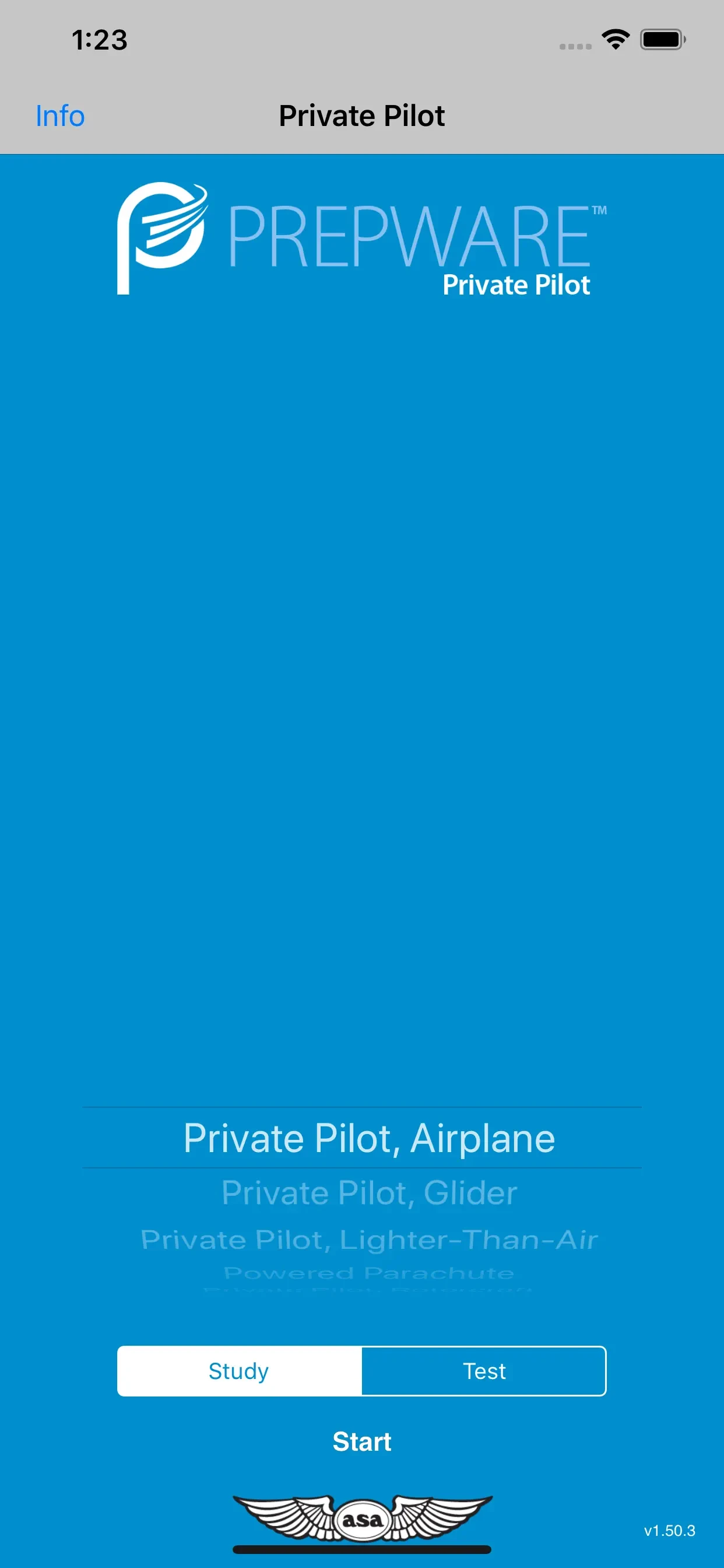 Prepware Private Pilot app store screenshot 1 — Unknown (iOS)