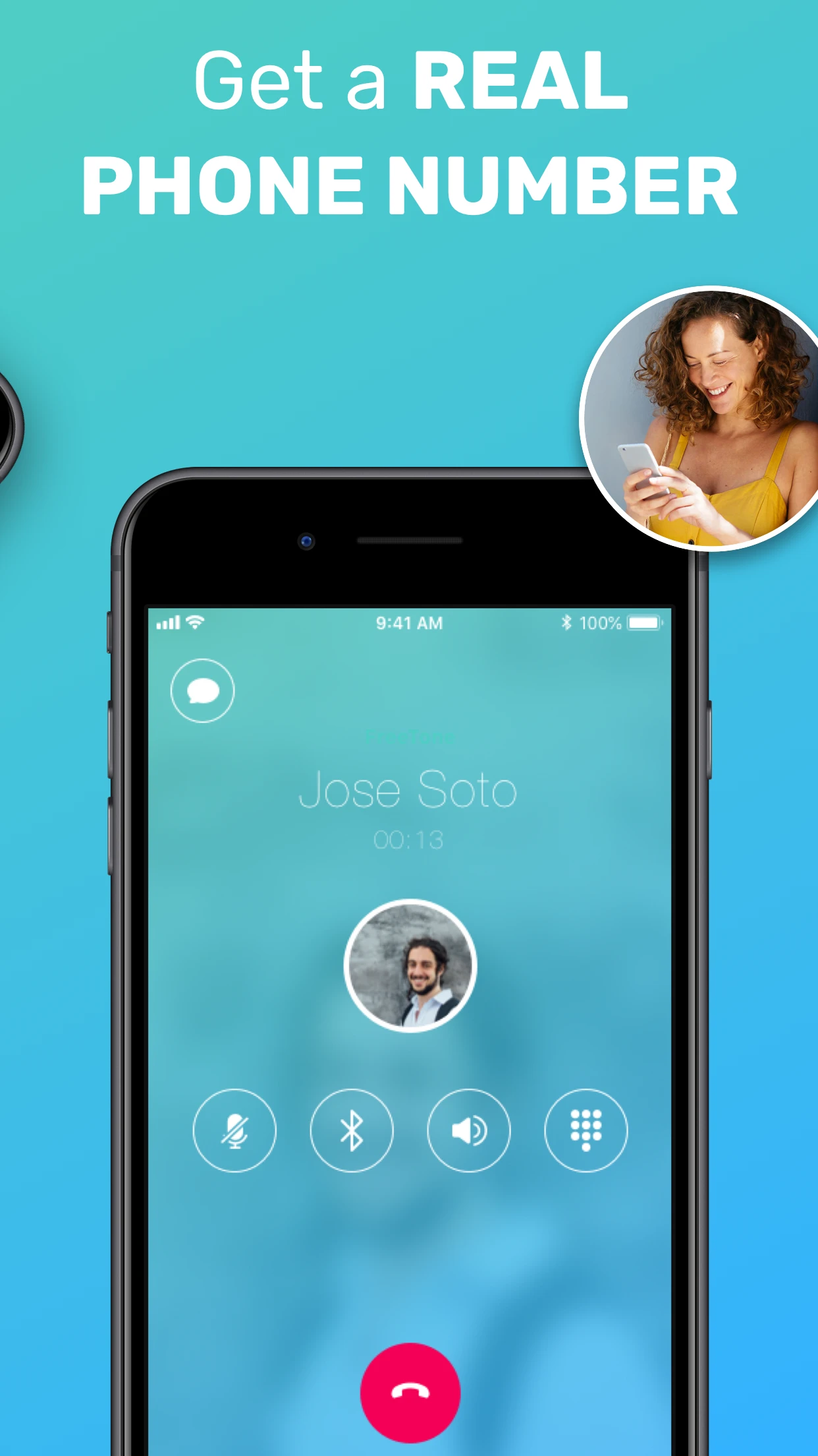 Free Tone - Calling & Texting app store screenshot 3 — Social Networking (iOS)