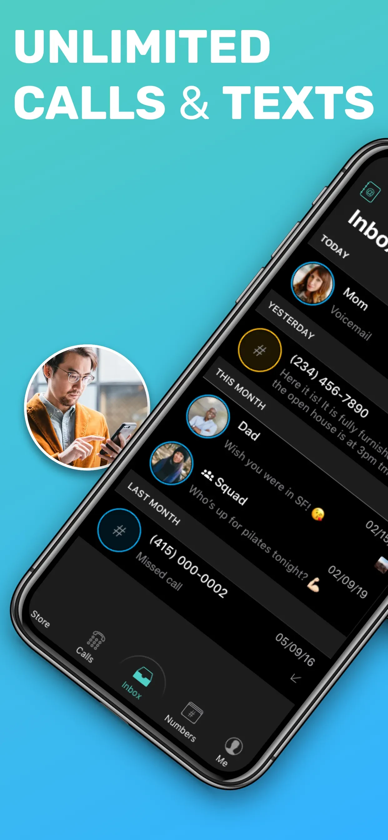 Free Tone - Calling & Texting app store screenshot 1 — Social Networking (iOS)