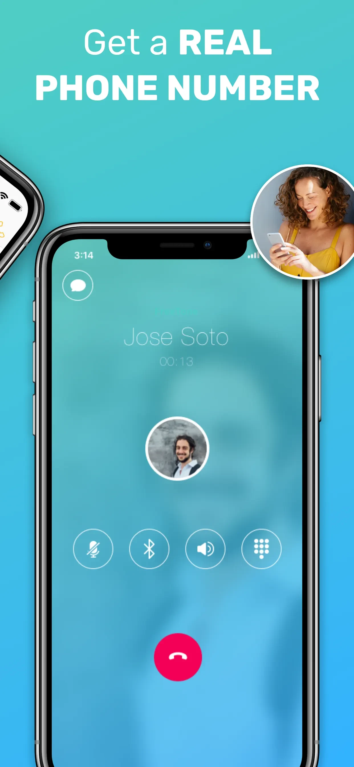 Free Tone - Calling & Texting app store screenshot 3 — Social Networking (iOS)