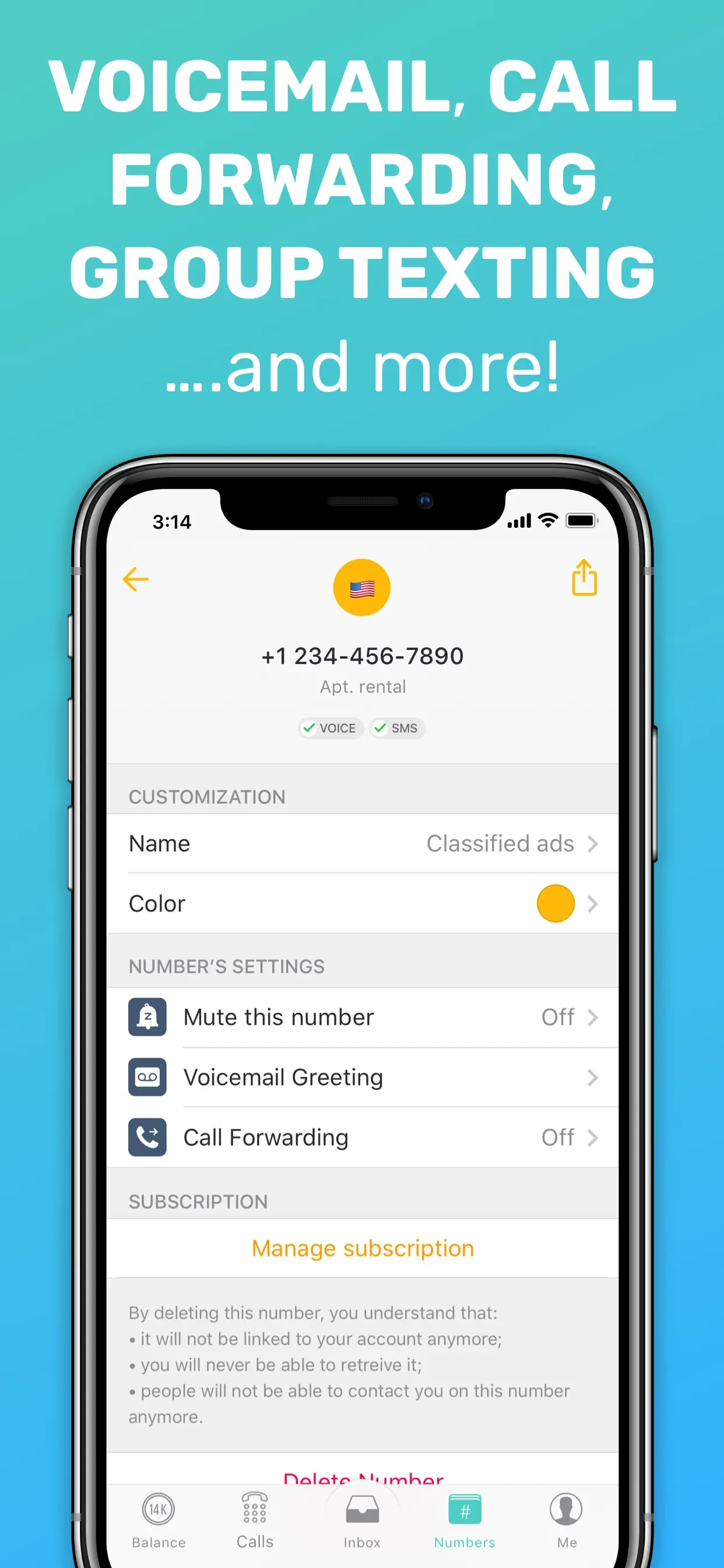 Free Tone - Calling & Texting app store screenshot 4 — Social Networking (iOS)