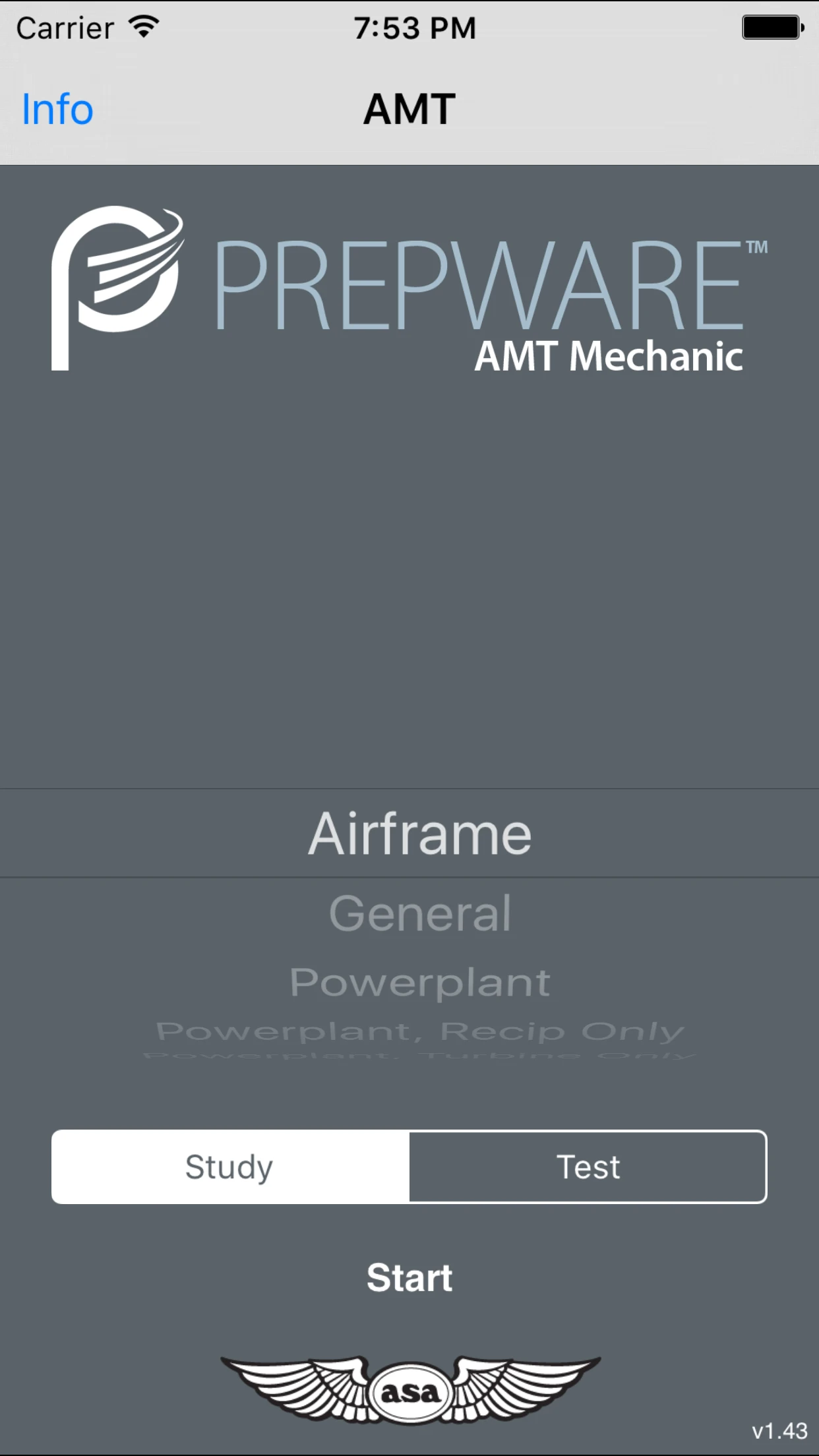 Prepware Aviation Maintenance app store screenshot 1 — Education (iOS)