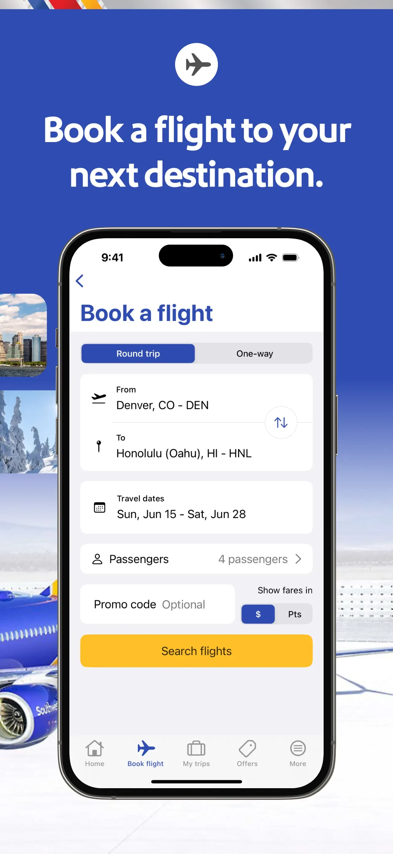 Southwest Airlines: Travel App app store screenshot 2 — Travel (iOS)
