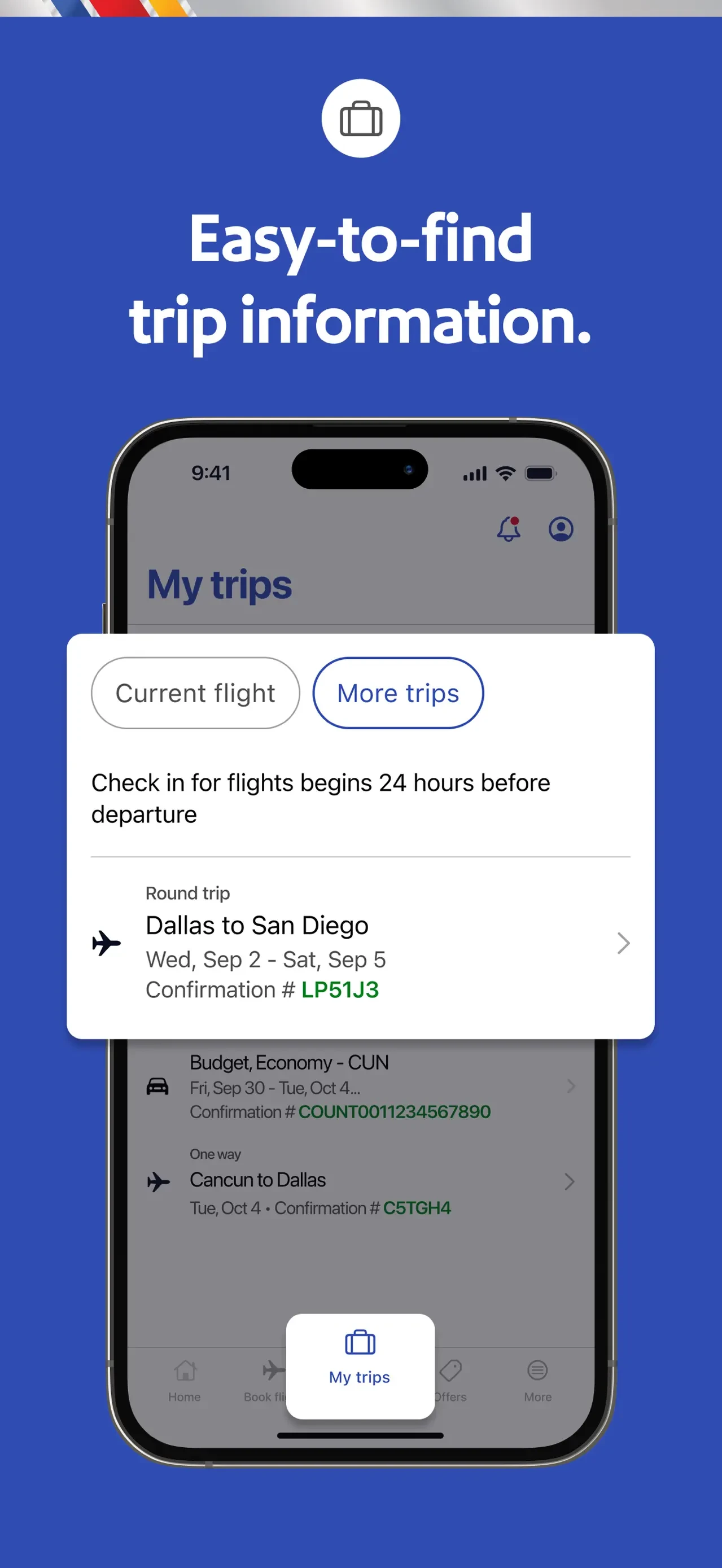 Southwest Airlines: Travel App app store screenshot 6 — Travel (iOS)