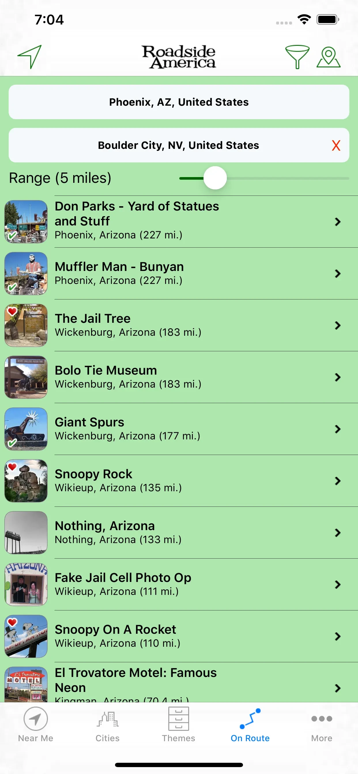 Roadside America app store screenshot 6 — Travel (iOS)