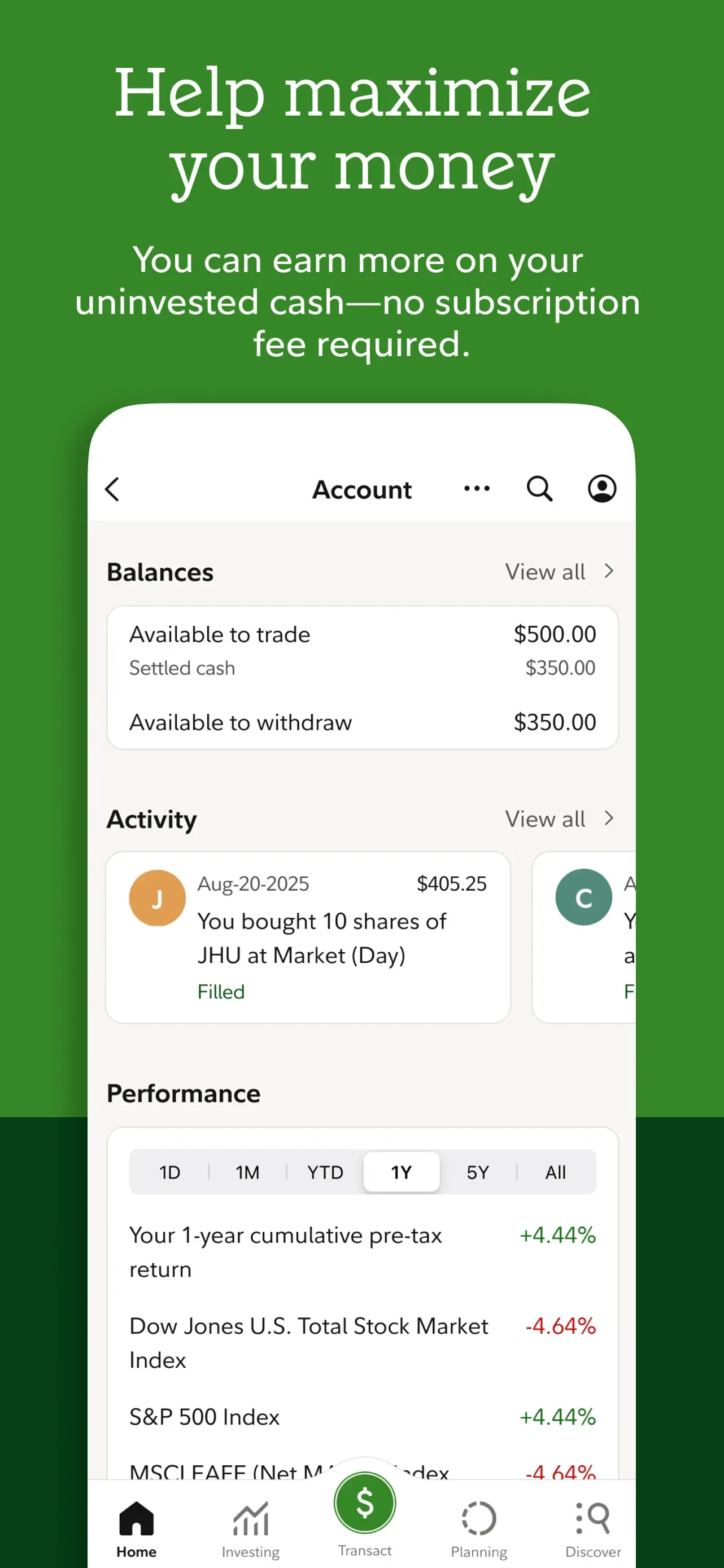 Fidelity Investments app store screenshot 4 — Finance (iOS)