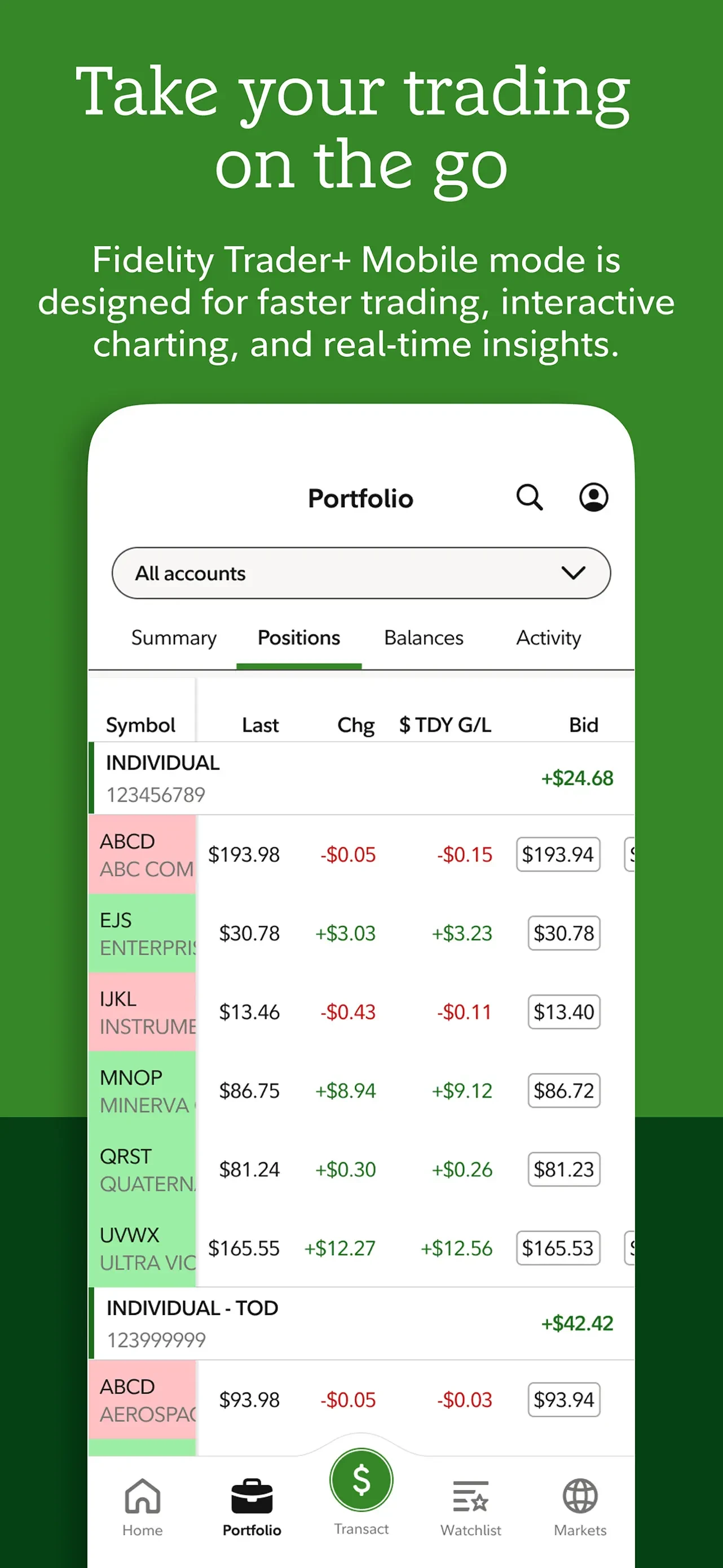 Fidelity Investments app store screenshot 5 — Finance (iOS)