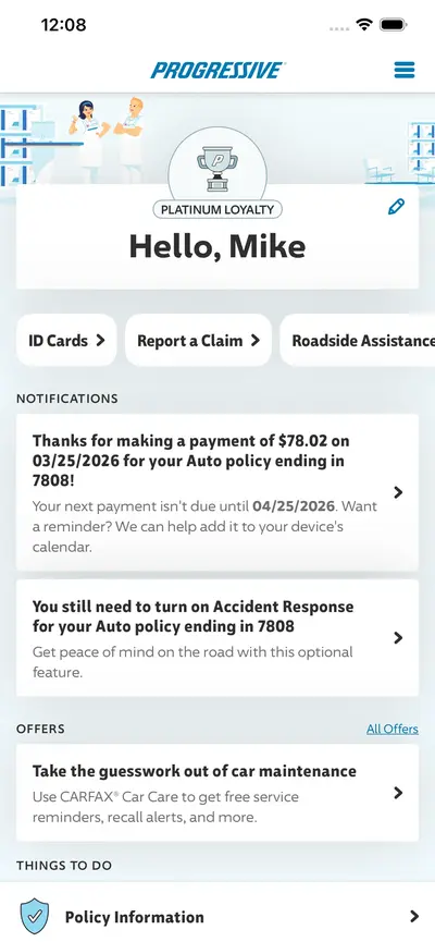 Progressive app store screenshot 1 — Finance (iOS)