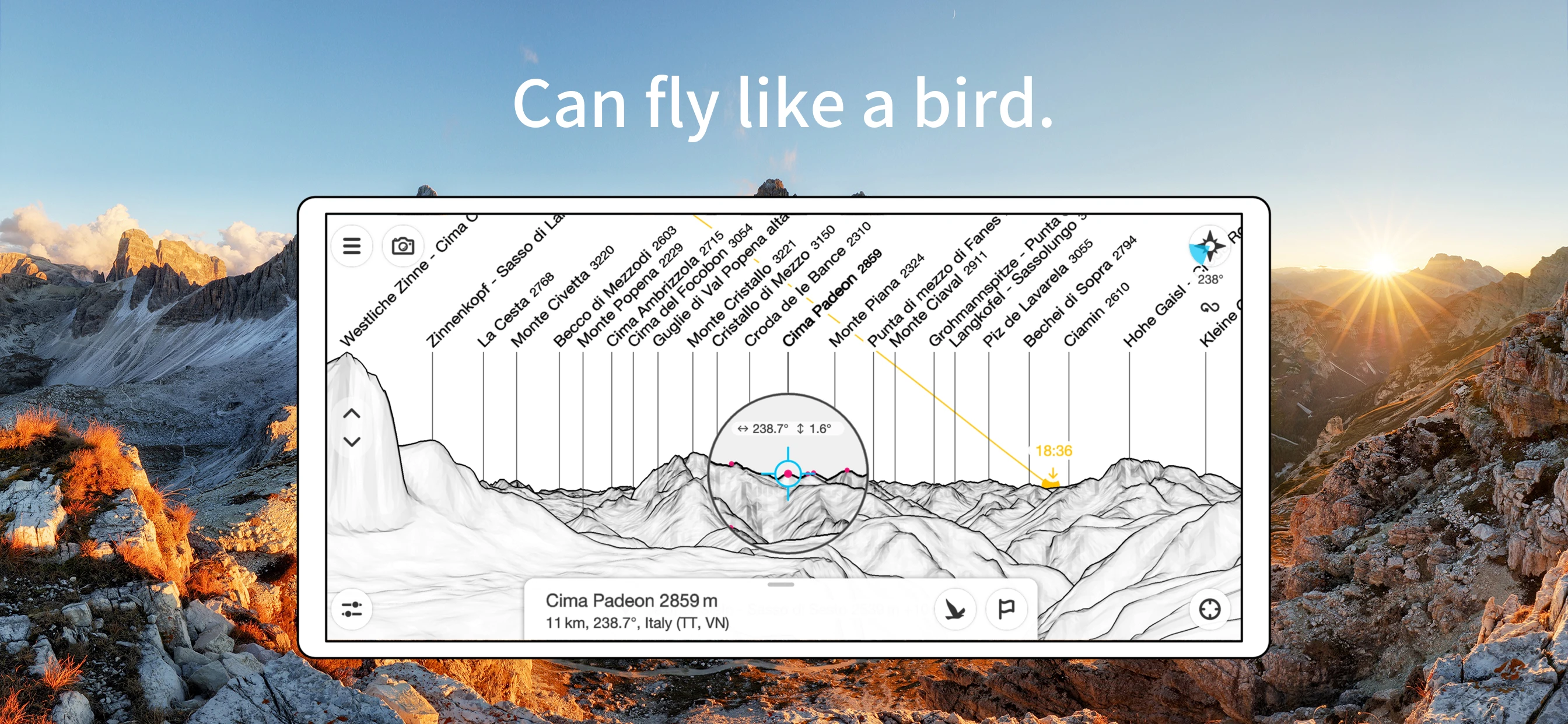 PeakFinder app store screenshot 4 — Travel (iOS)