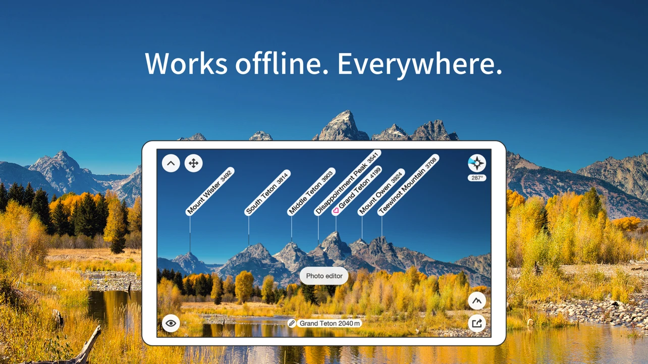 PeakFinder app store screenshot 3 — Travel (iOS)