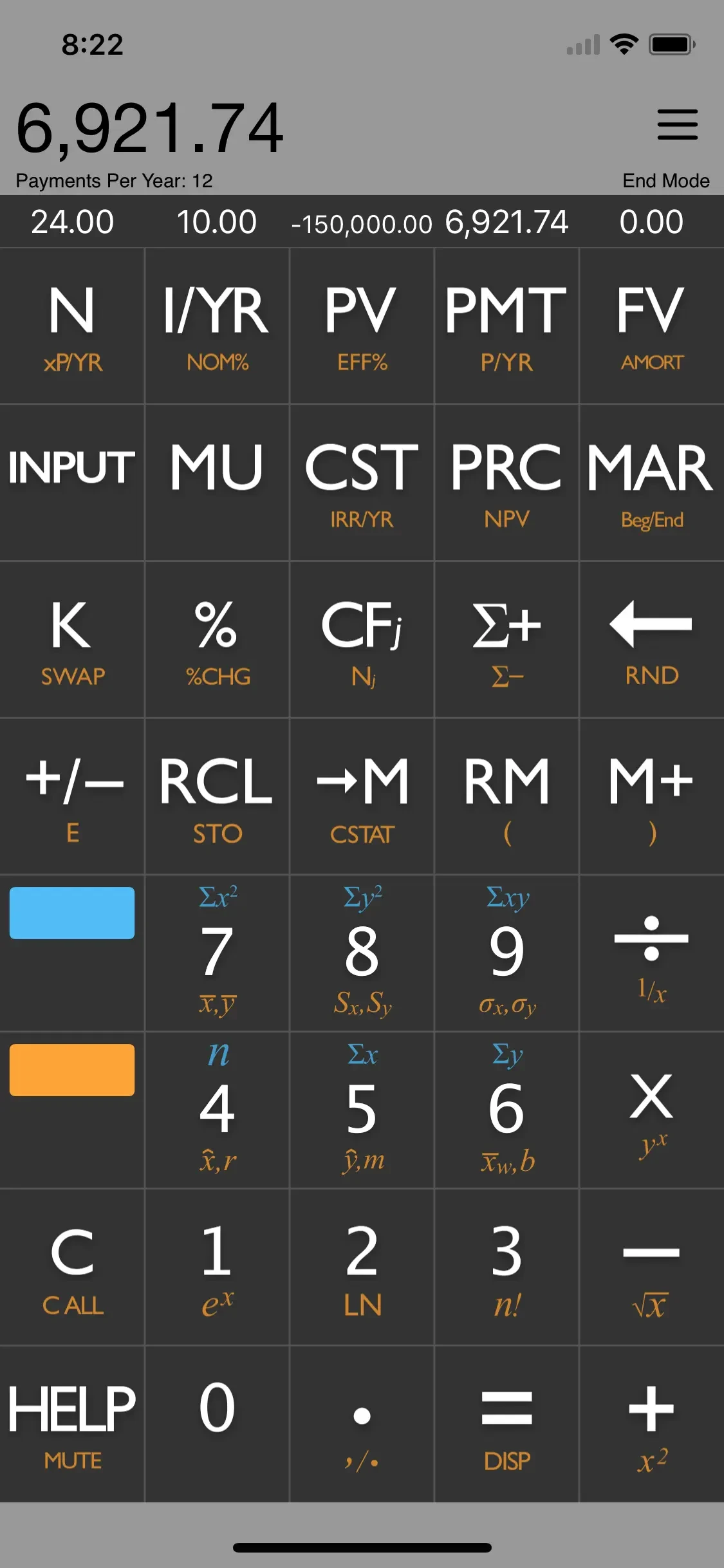 10bii Financial Calculator app store screenshot 1 — Unknown (iOS)