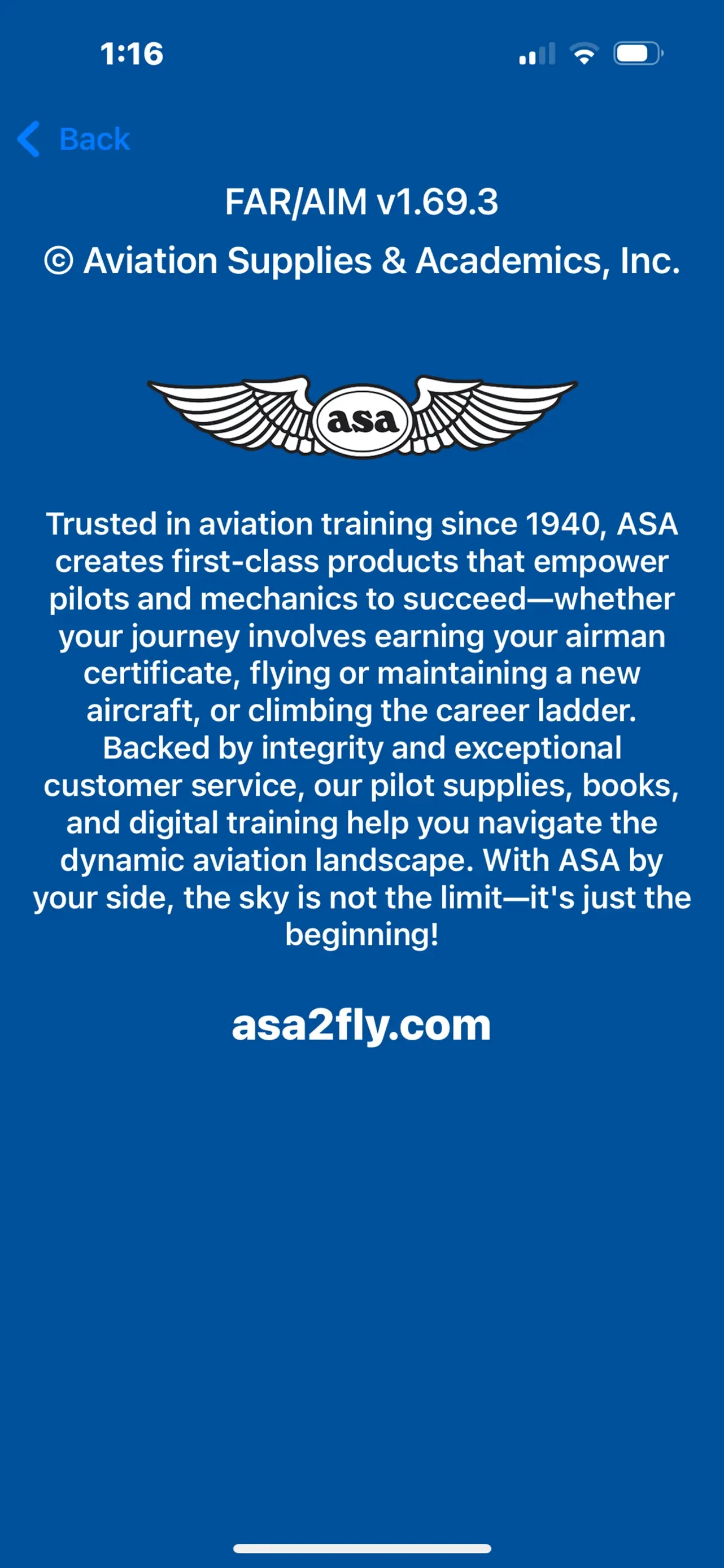 FAR/AIM by ASA app store screenshot 1 — Unknown (iOS)