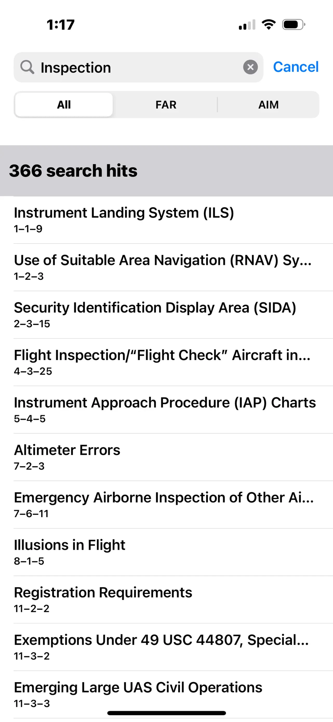 FAR/AIM by ASA app store screenshot 2 — Unknown (iOS)