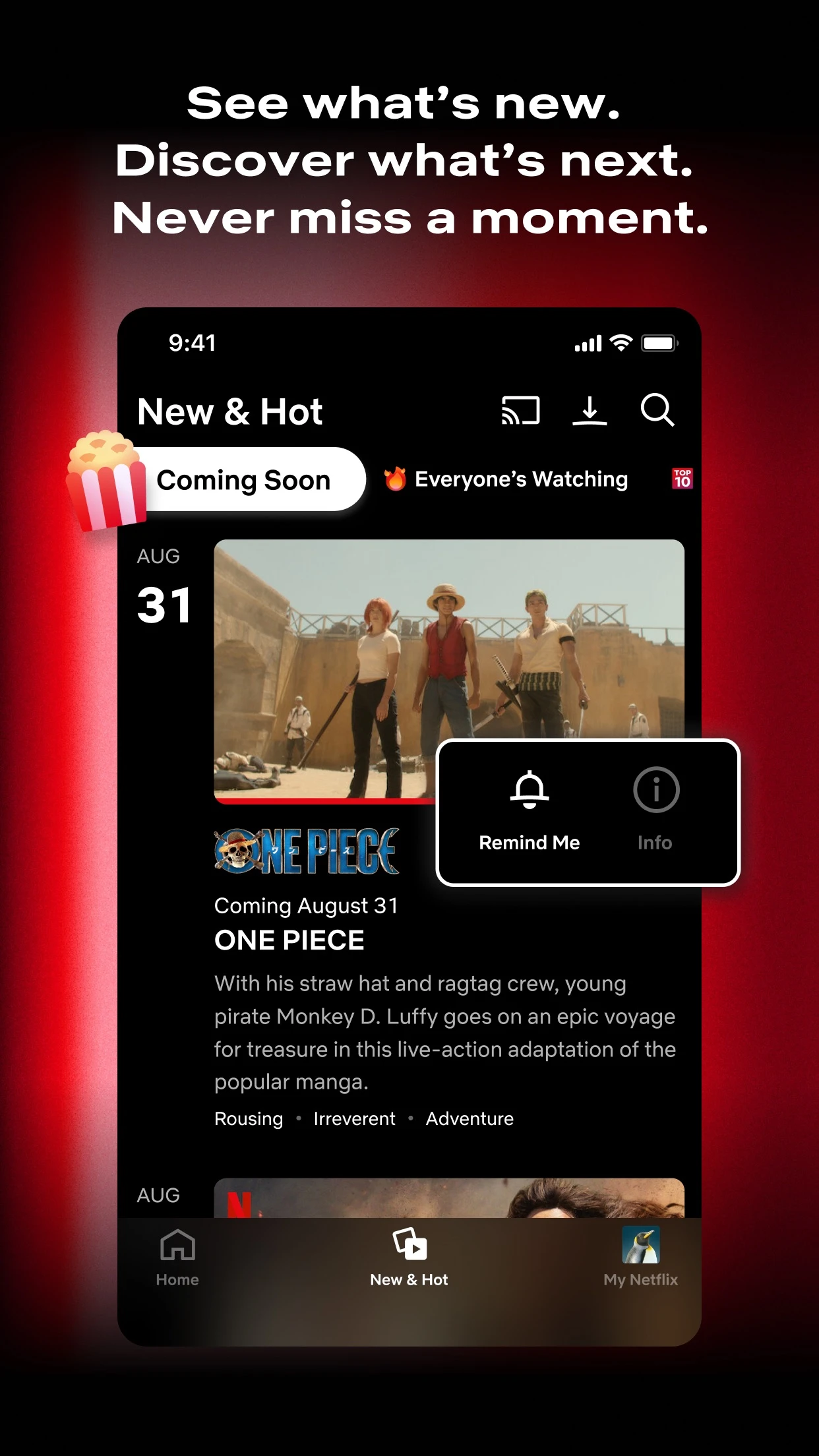 Netflix app store screenshot 1 — Entertainment (iOS)